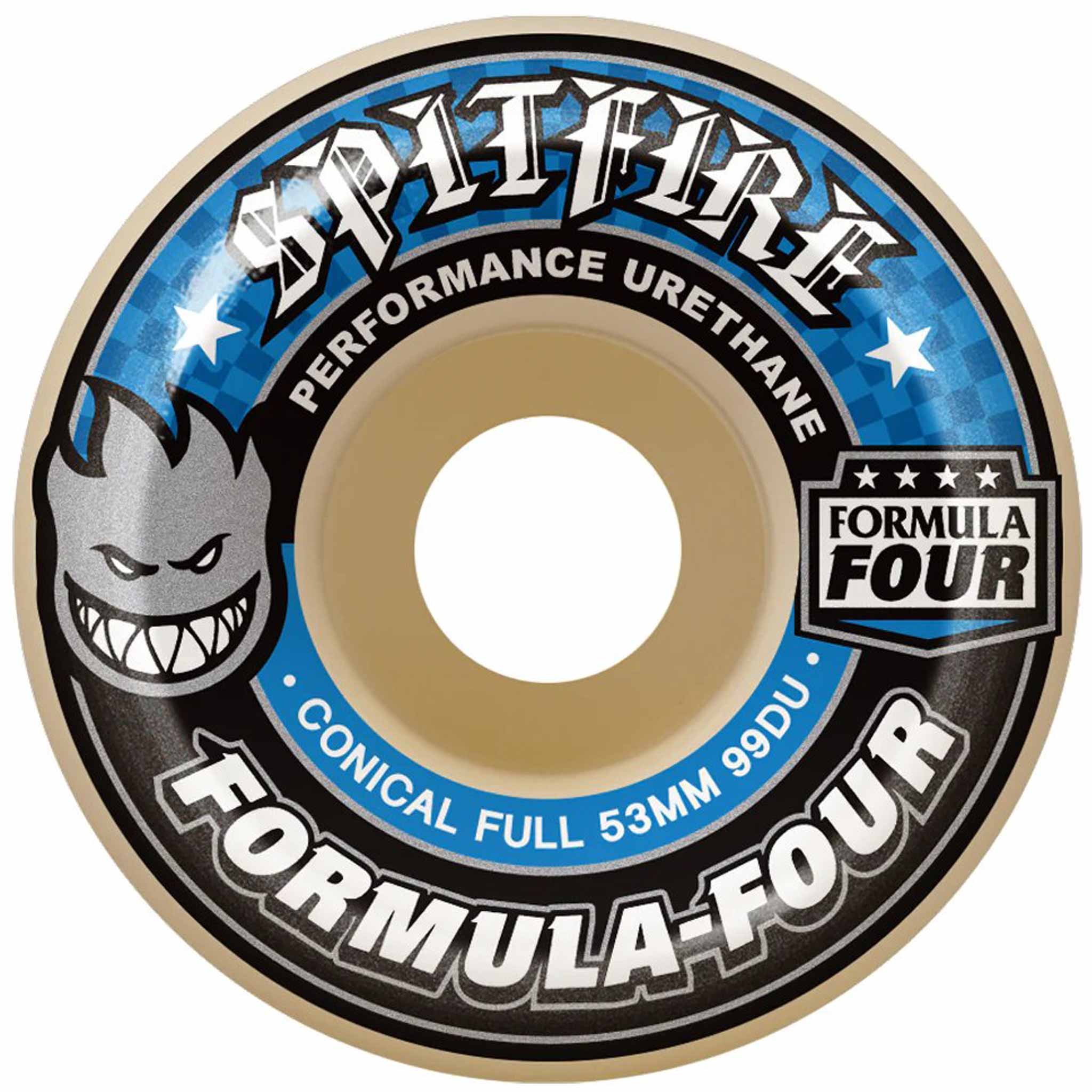Spitfire Formula Four Conical Full 99d 53mm Natural Skateboard Wheels Skateboard Wheels