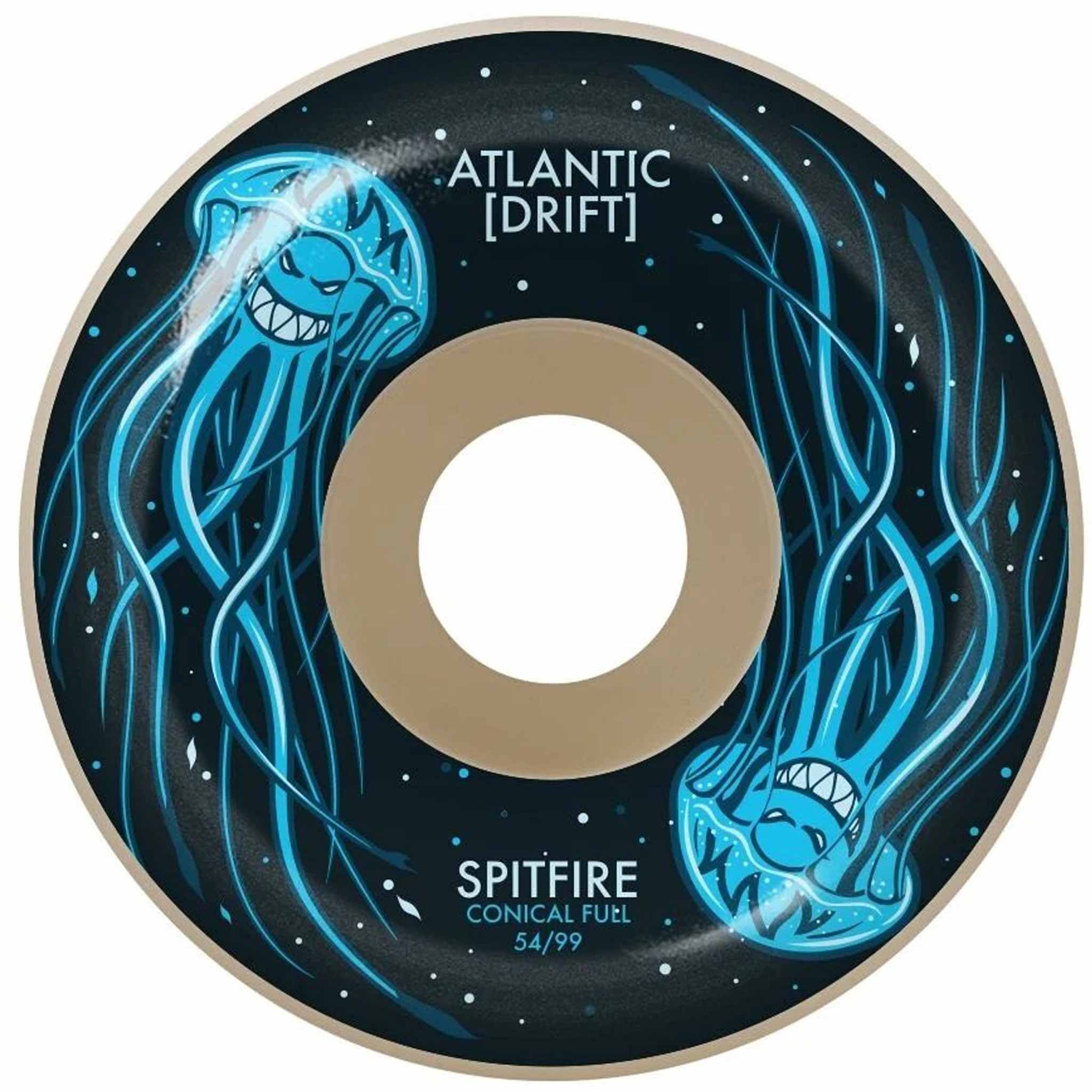 Spitfire Formula Four Conical Full Atlantic Drift 99 54mm Skateboard Wheels Skateboard Wheels