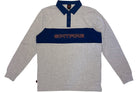 Spitfire Geary Rugby Shirt Heather Navy Button Up