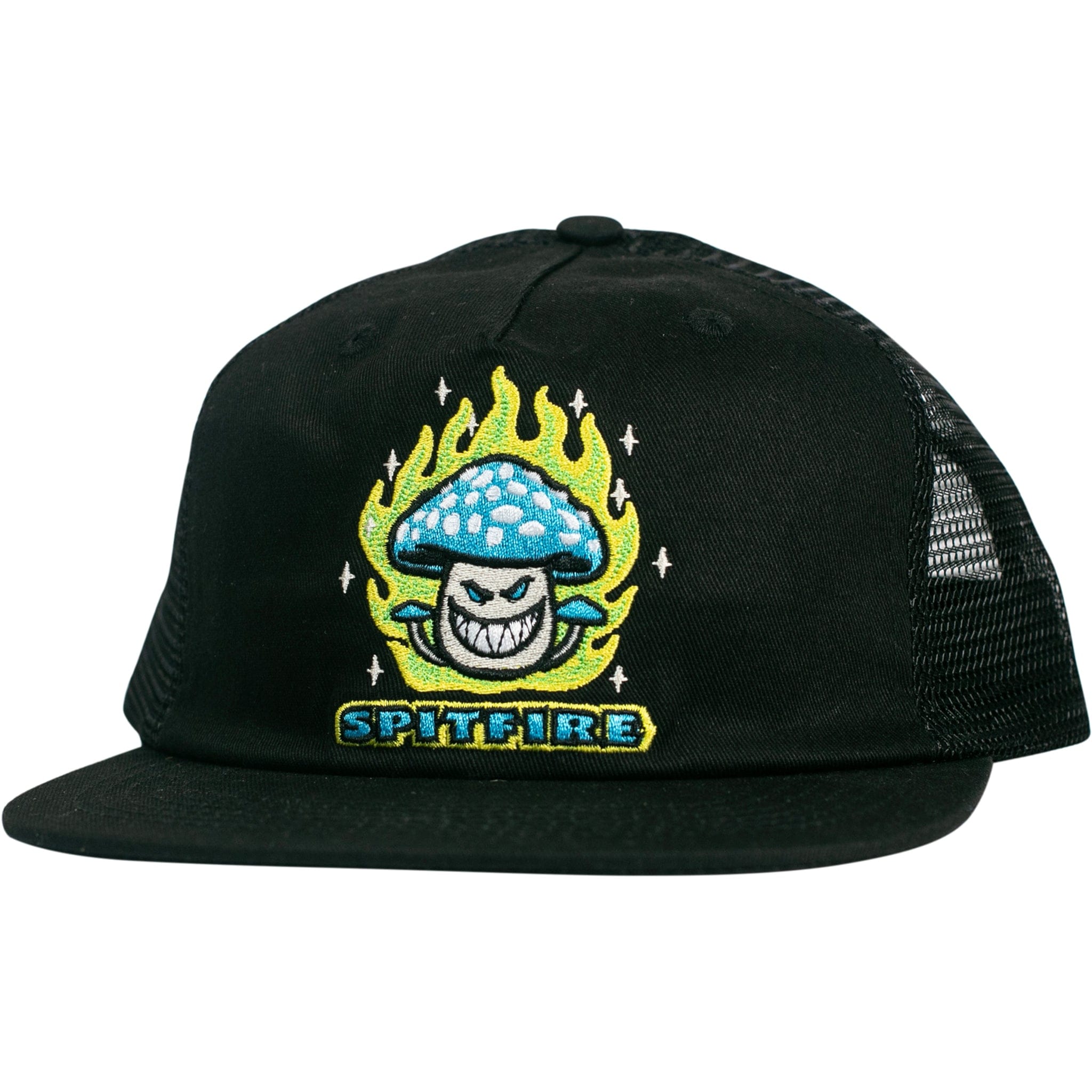Spitfire Mushroom Bighead Snapback Hat Black Hats