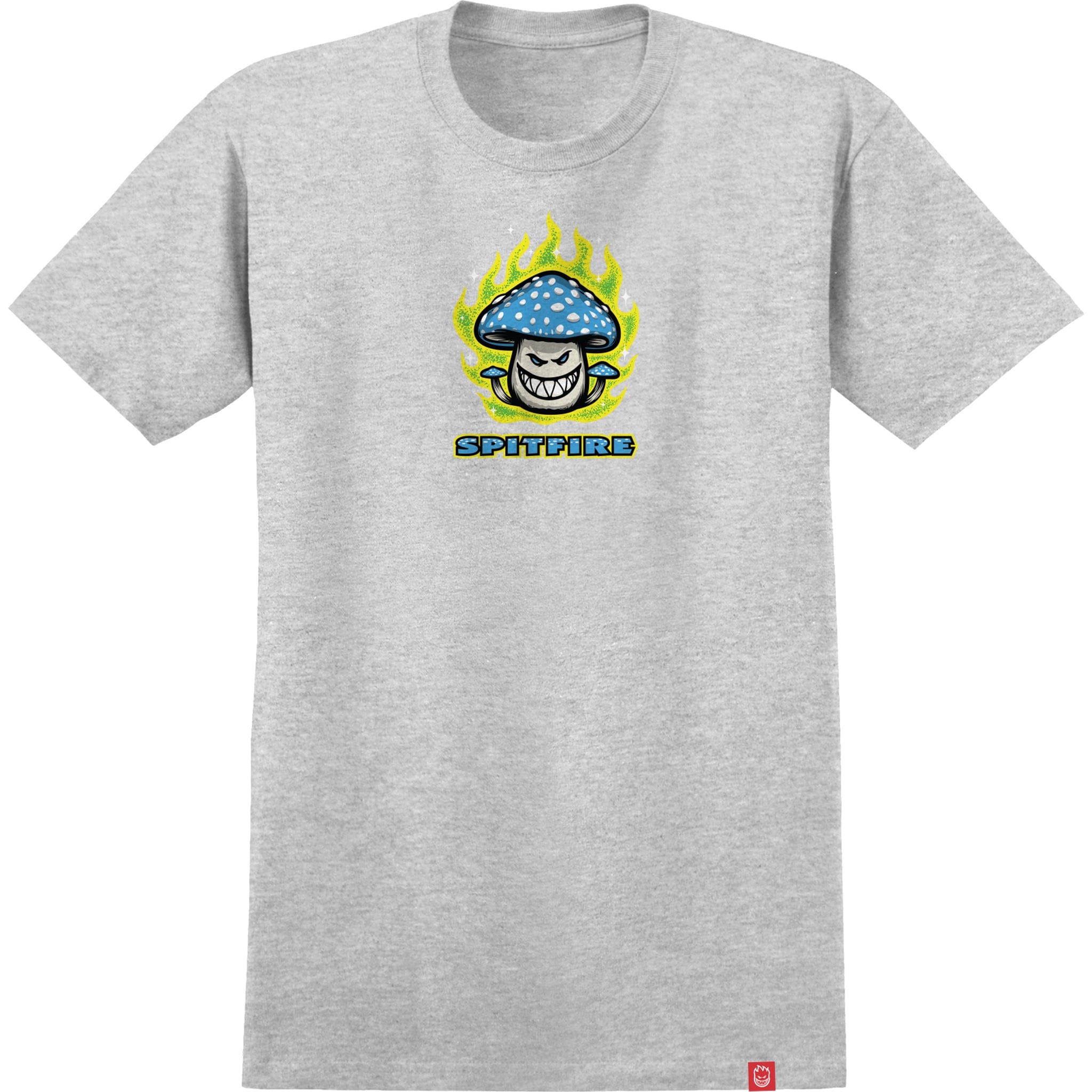 Spitfire Mushroom Bighead Tee Heather Grey T Shirt