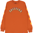 Spitfire Old E Bighead Fill Sleeve LS Tee Orange Gold Red T Shirt