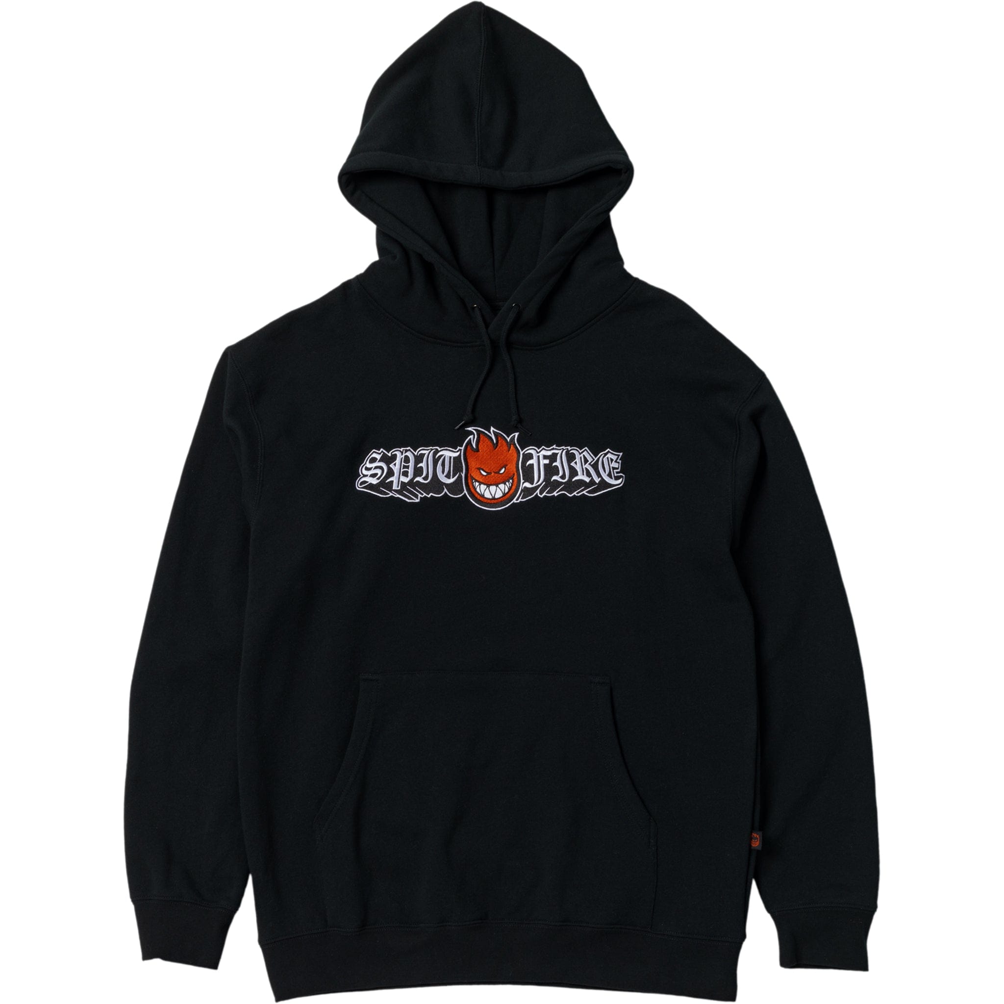 Spitfire Old E Drop Bighead Embroidered Hoodie Black Sweatshirts