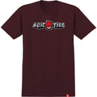 Spitfire Old E Drop Bighead T-Shirt Burgundy T Shirt