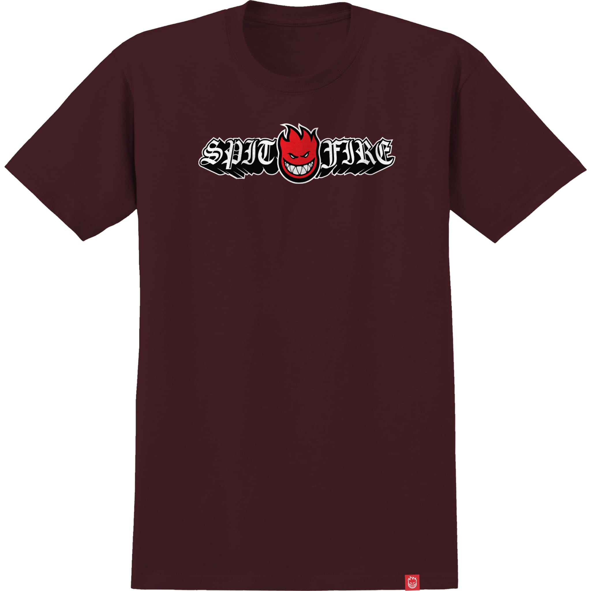Spitfire Old E Drop Bighead T-Shirt Burgundy T Shirt