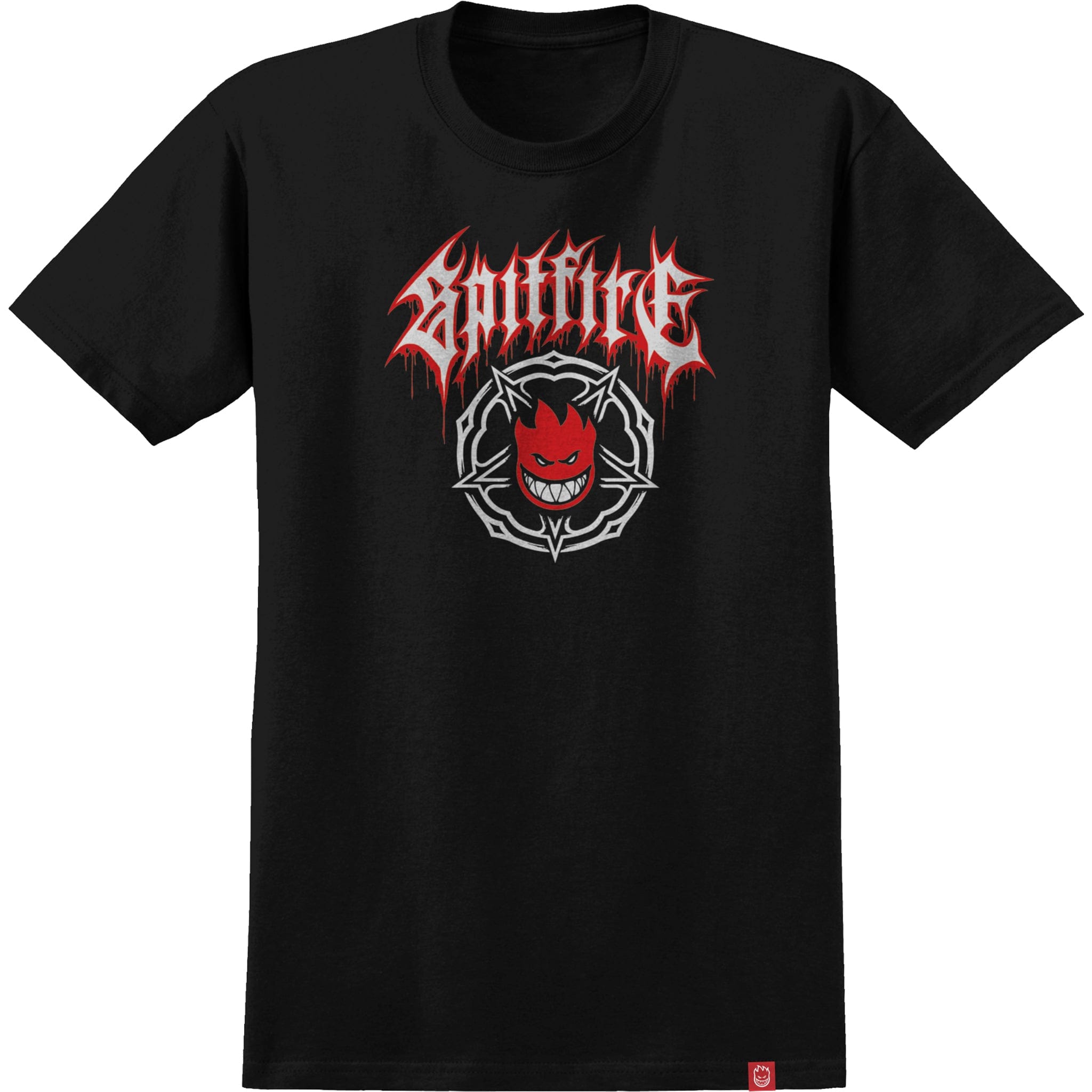 Spitfire Pentagram Drip Tee Black T Shirts