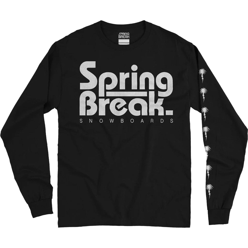 Spring Break Logo Longsleeve Tee Charcoal T Shirt