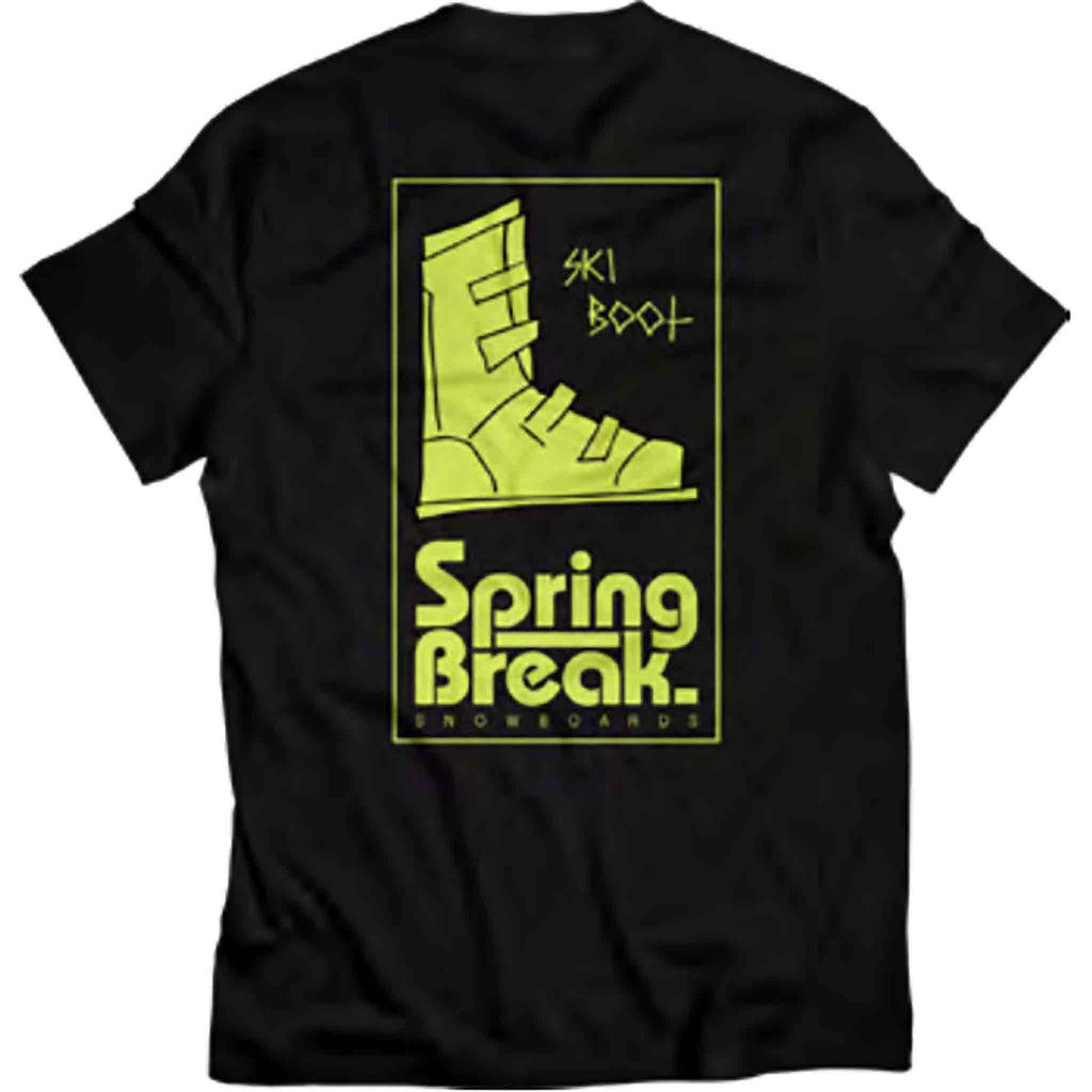 Spring Break Ski Boot Tee Black T Shirt