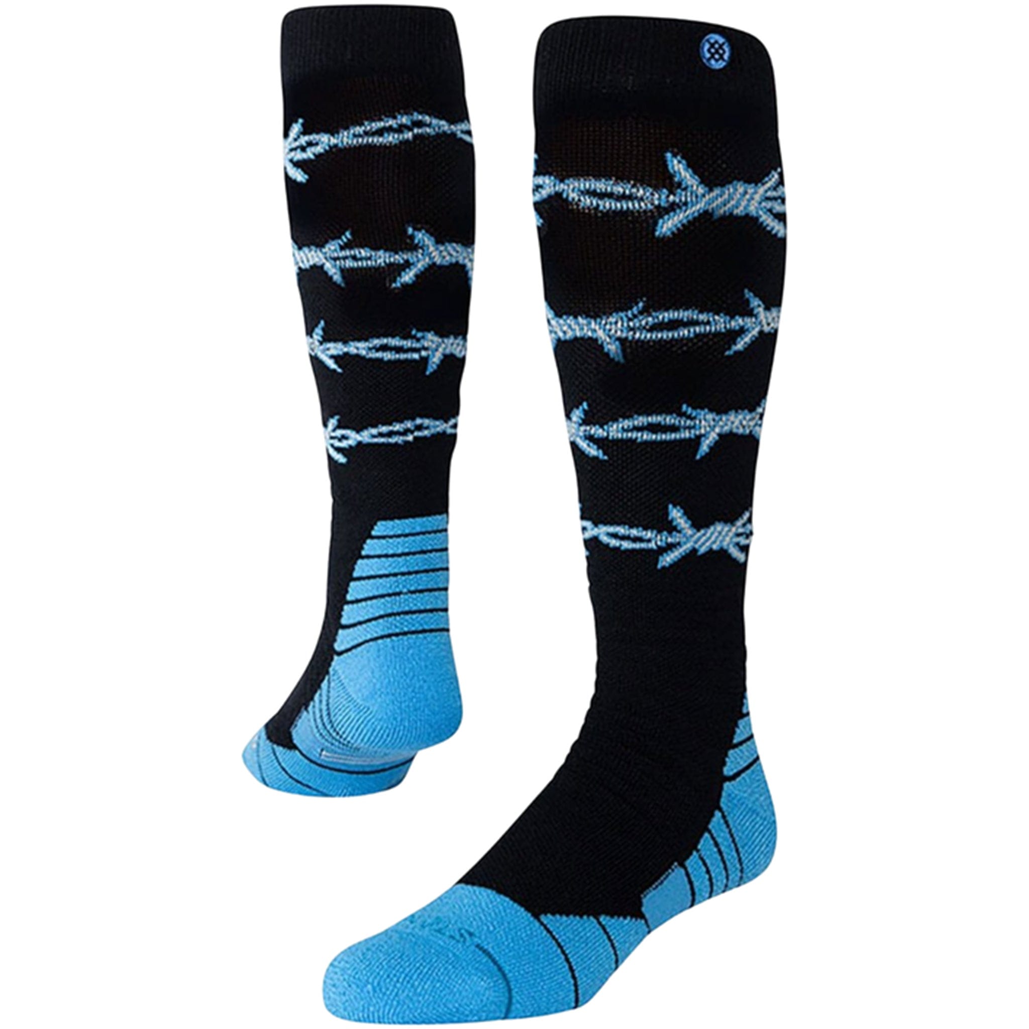 Stance Barbed Wire Mid Snow Socks Blue Snowboard Socks