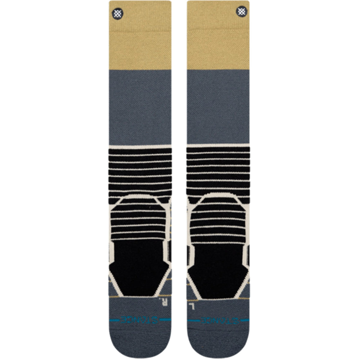 Stance Blocked Mid Gold Wool OTC Snow Socks Snowboard Socks