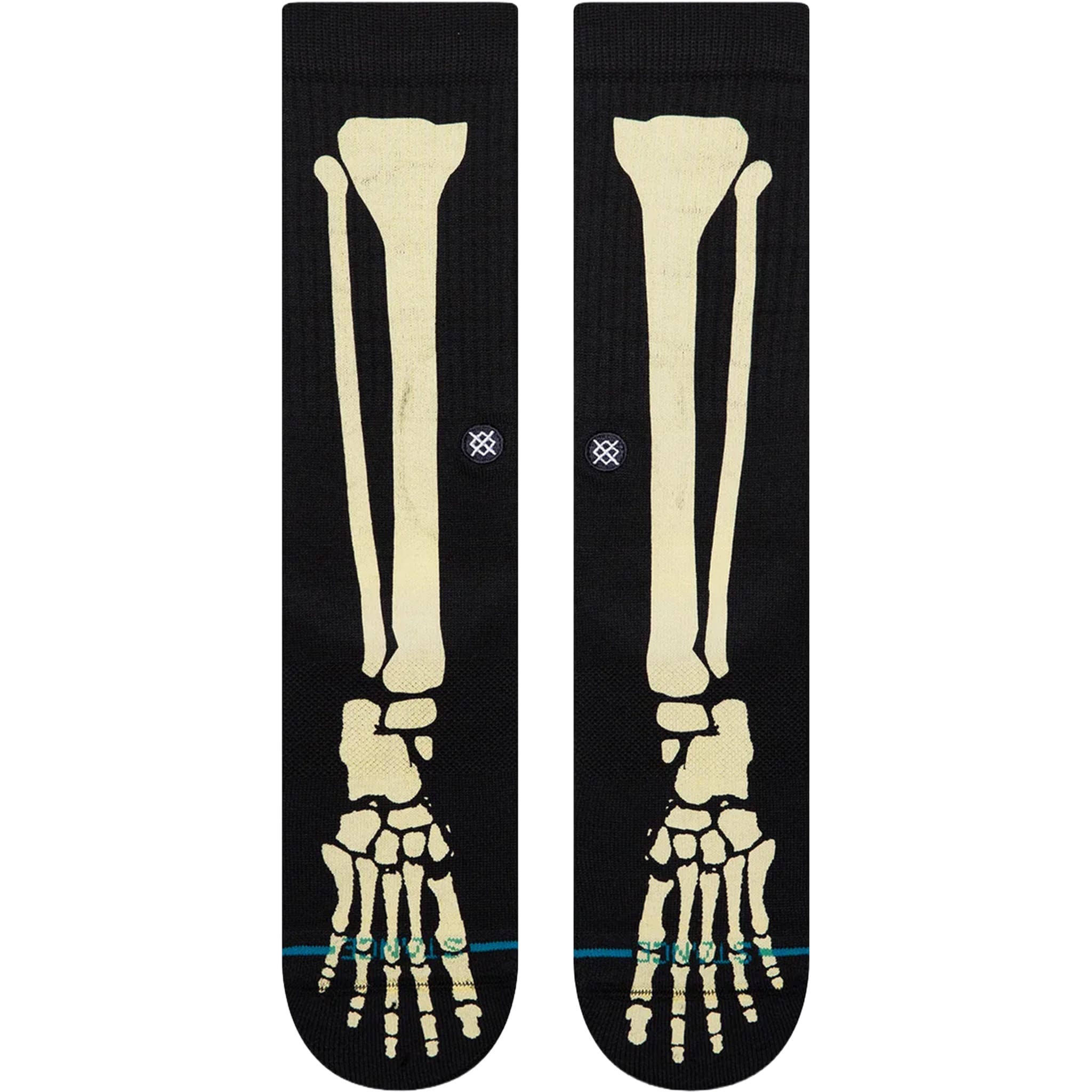 Stance Bones 3 Crew Socks Black Socks