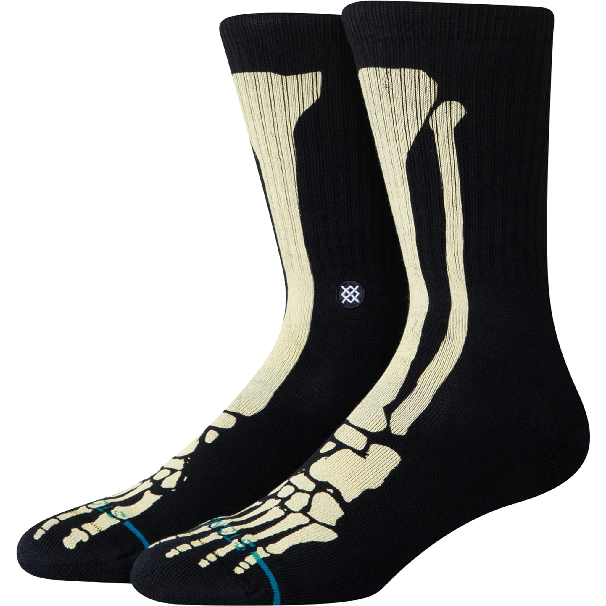 Stance Bones 3 Crew Socks Black Socks