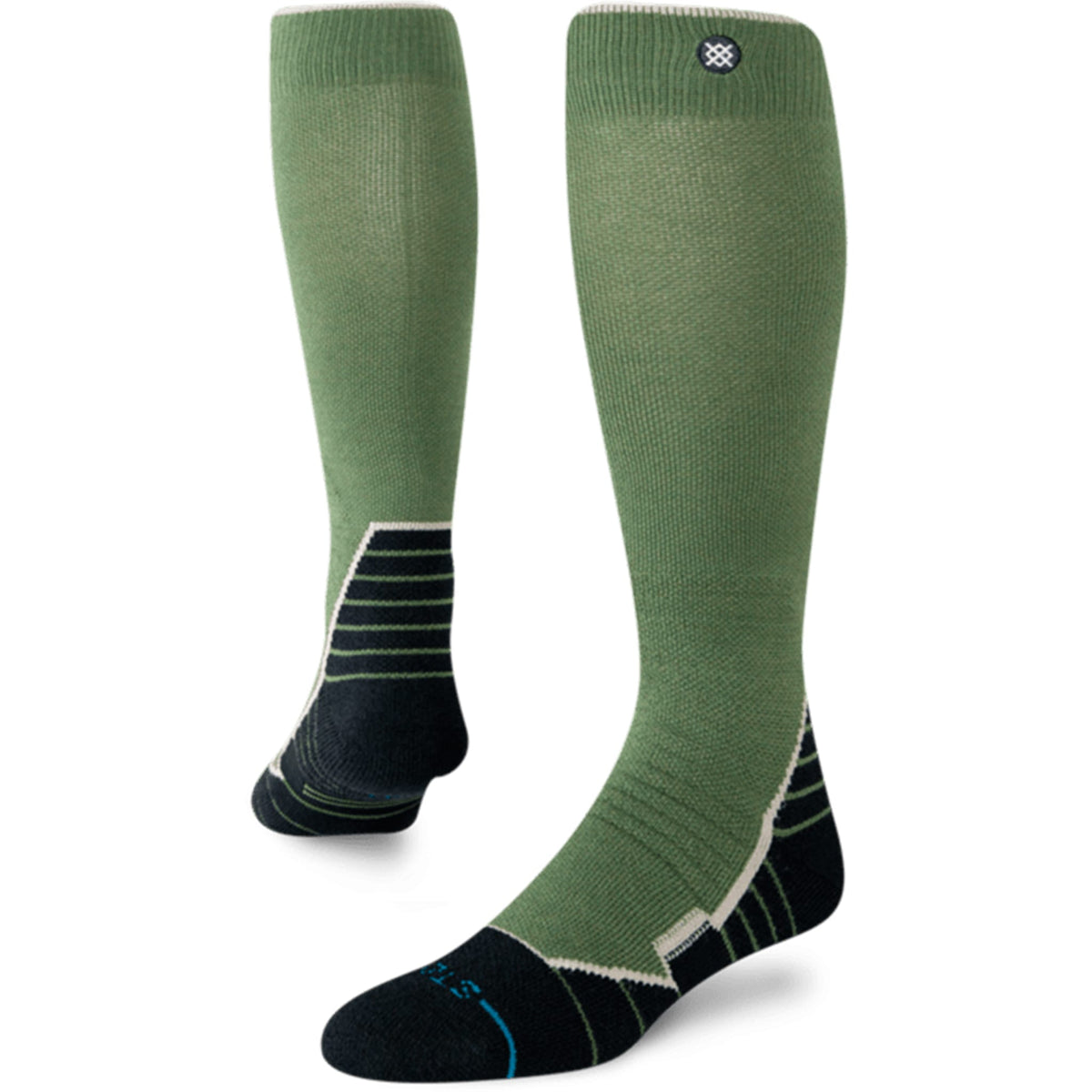 Stance Contrast Mid Green Wool OTC Snow Socks Snowboard Socks