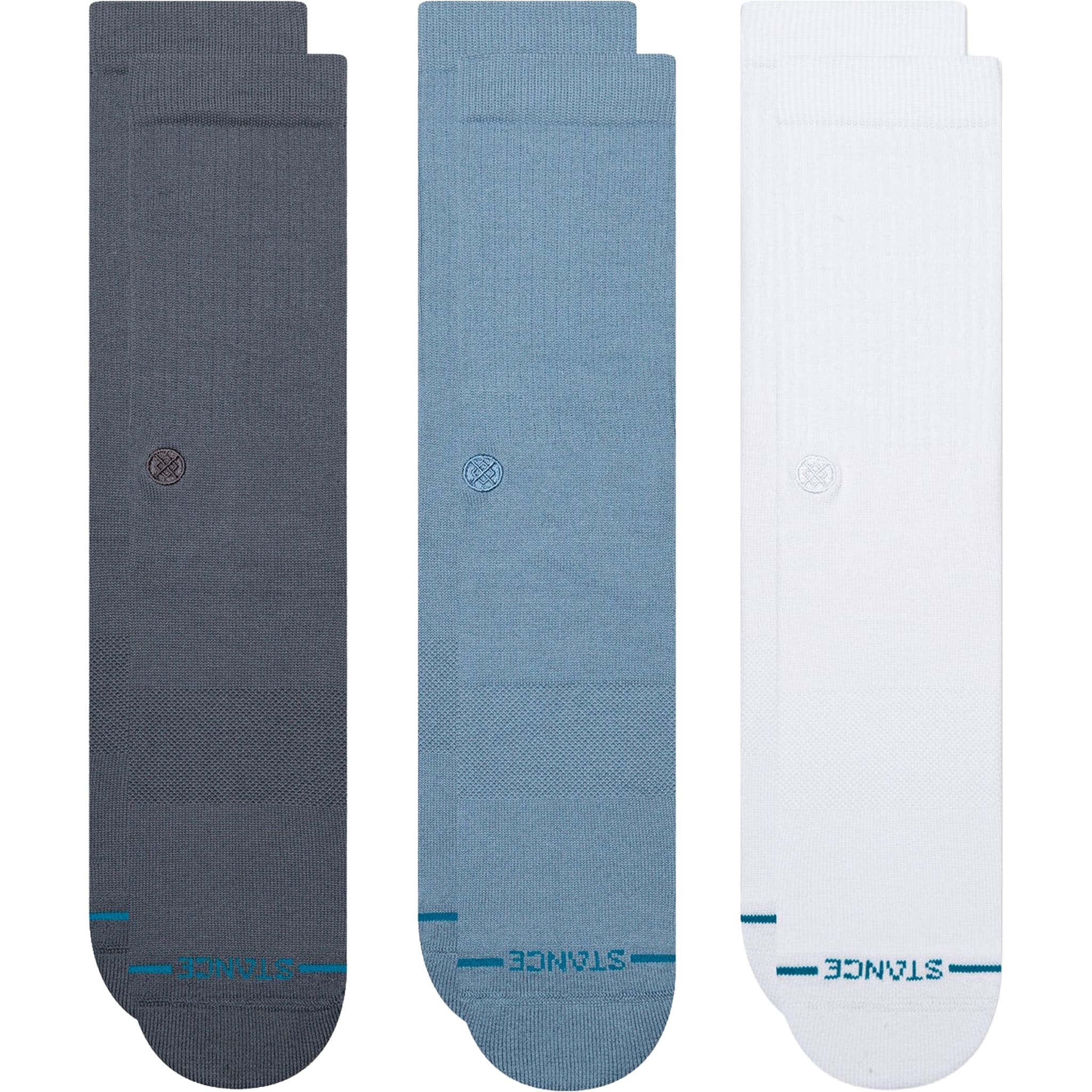 Stance Icon Crew Sock 3 Pack Turbulence Socks