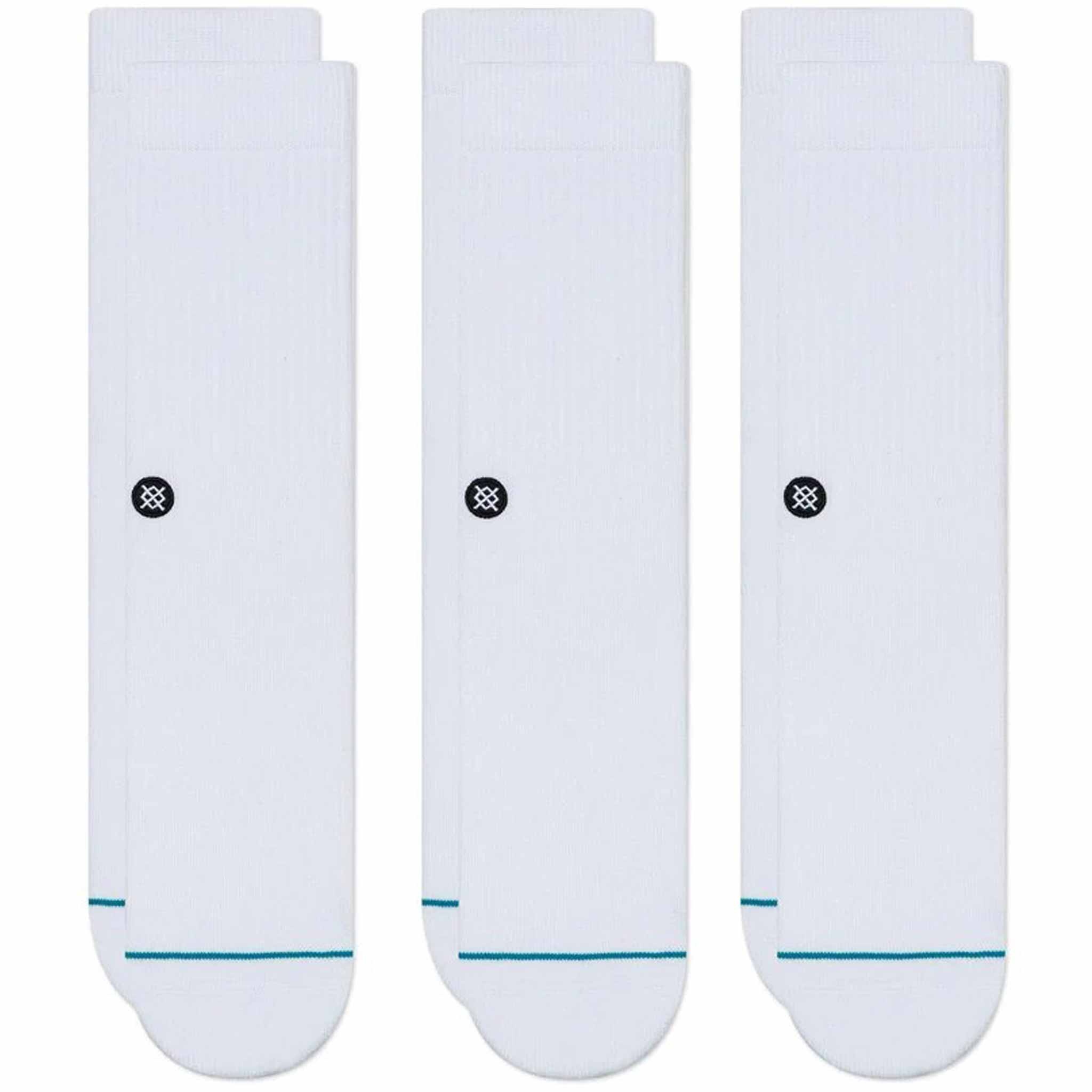 Stance Icon Crew Sock 3 pack White Socks