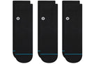 Stance Icon Quarter 3 Pack Black Socks