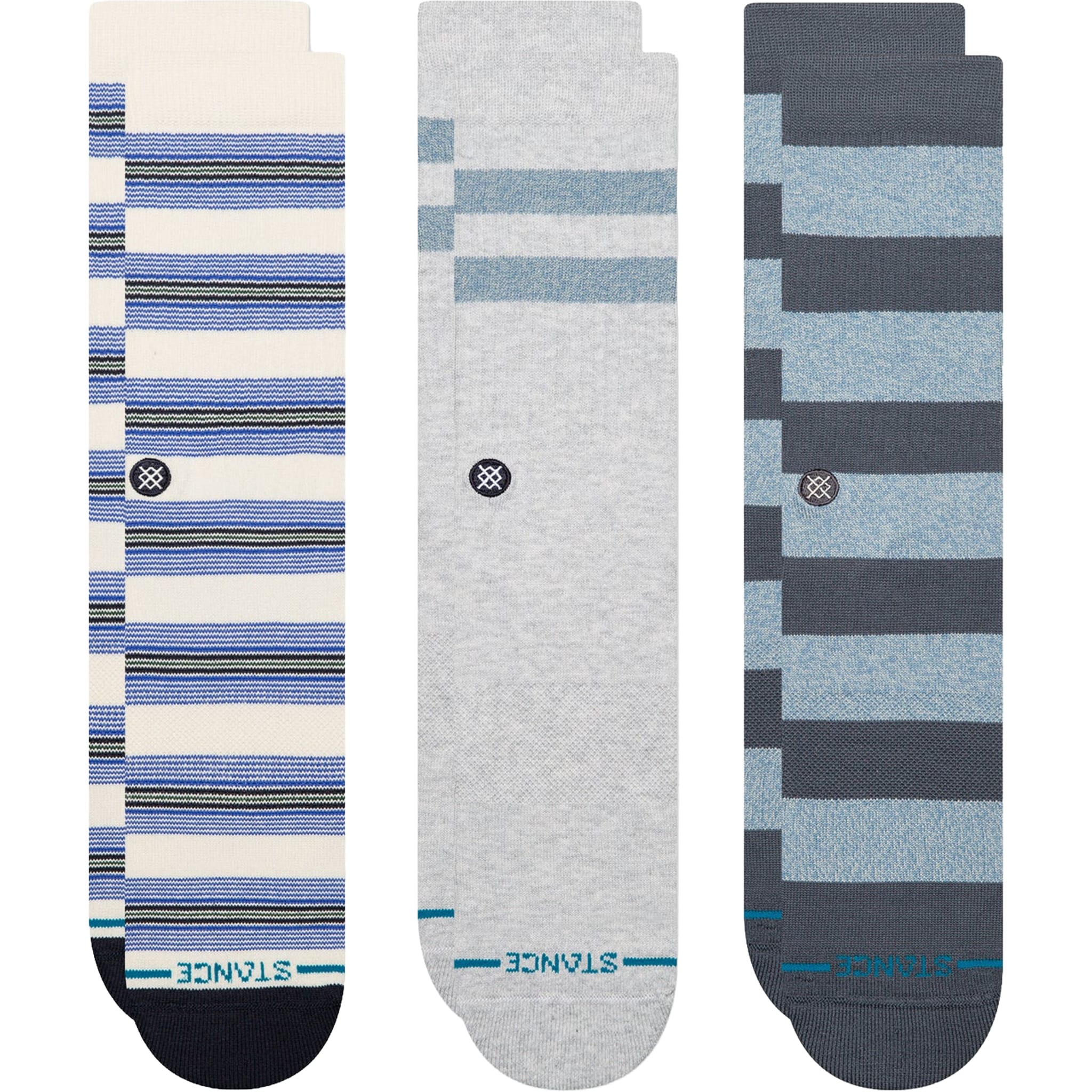 Stance Sako Crew Sock 3 Pack White Socks