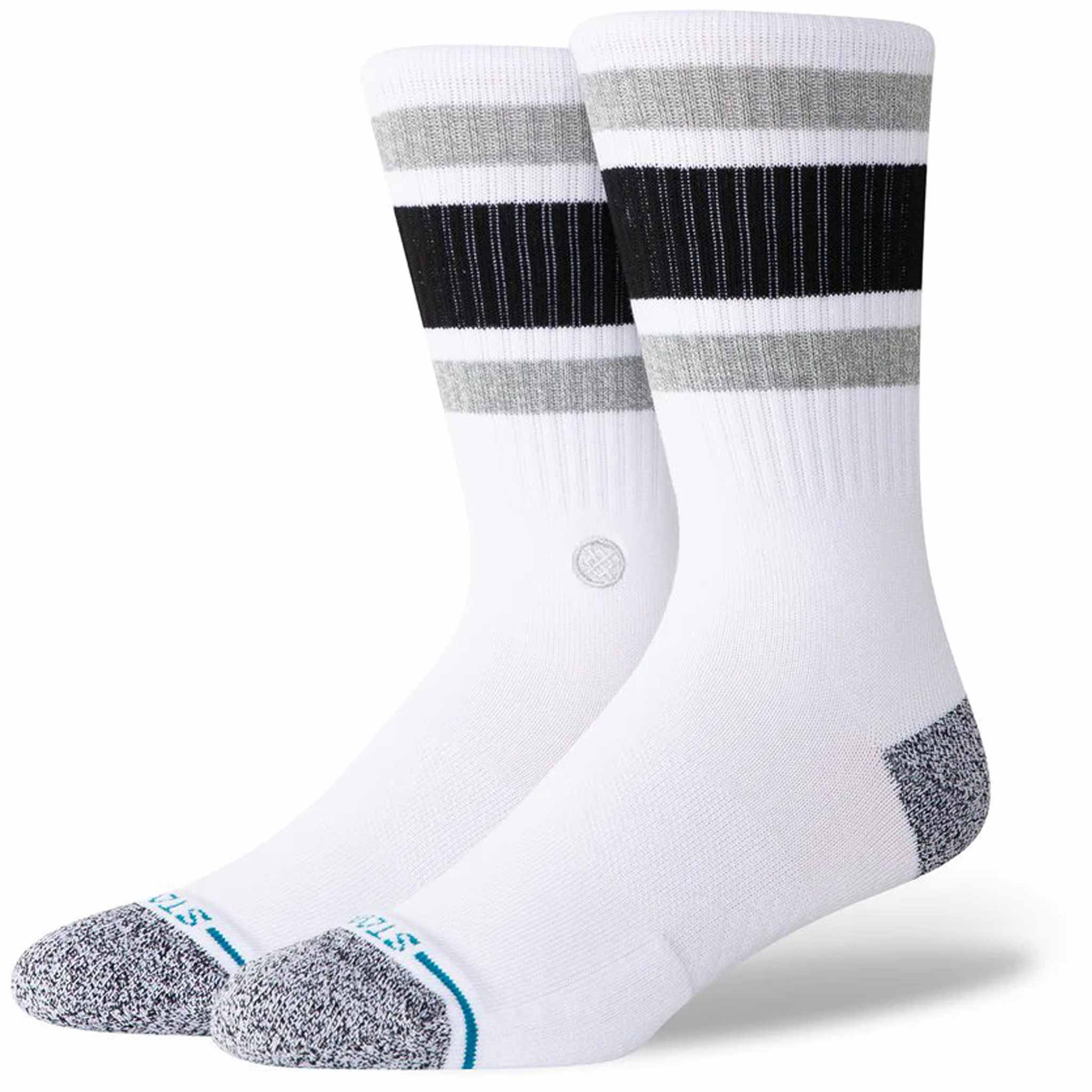 Stance Striped Boyd Crew Sock White Socks