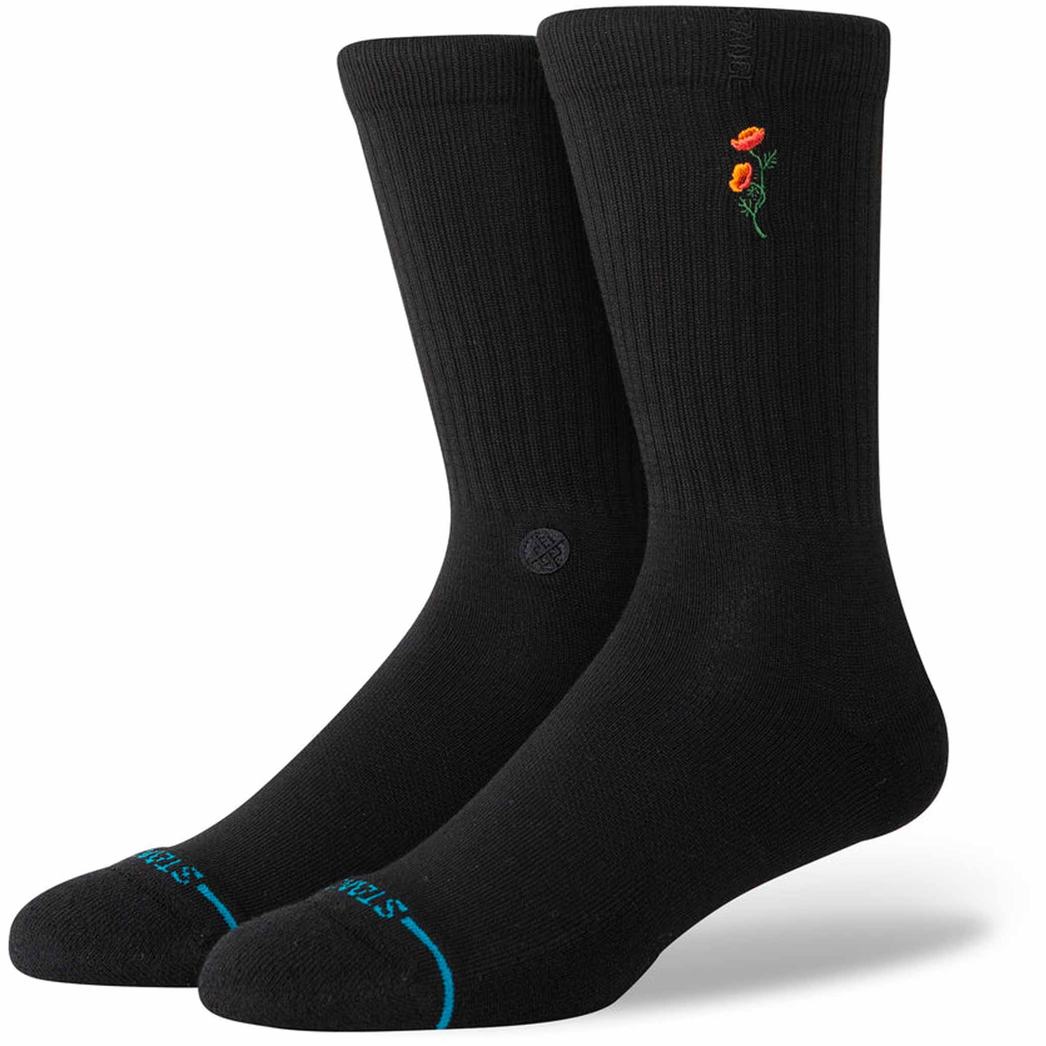 Stance Twiggy Crew Sock Black Socks