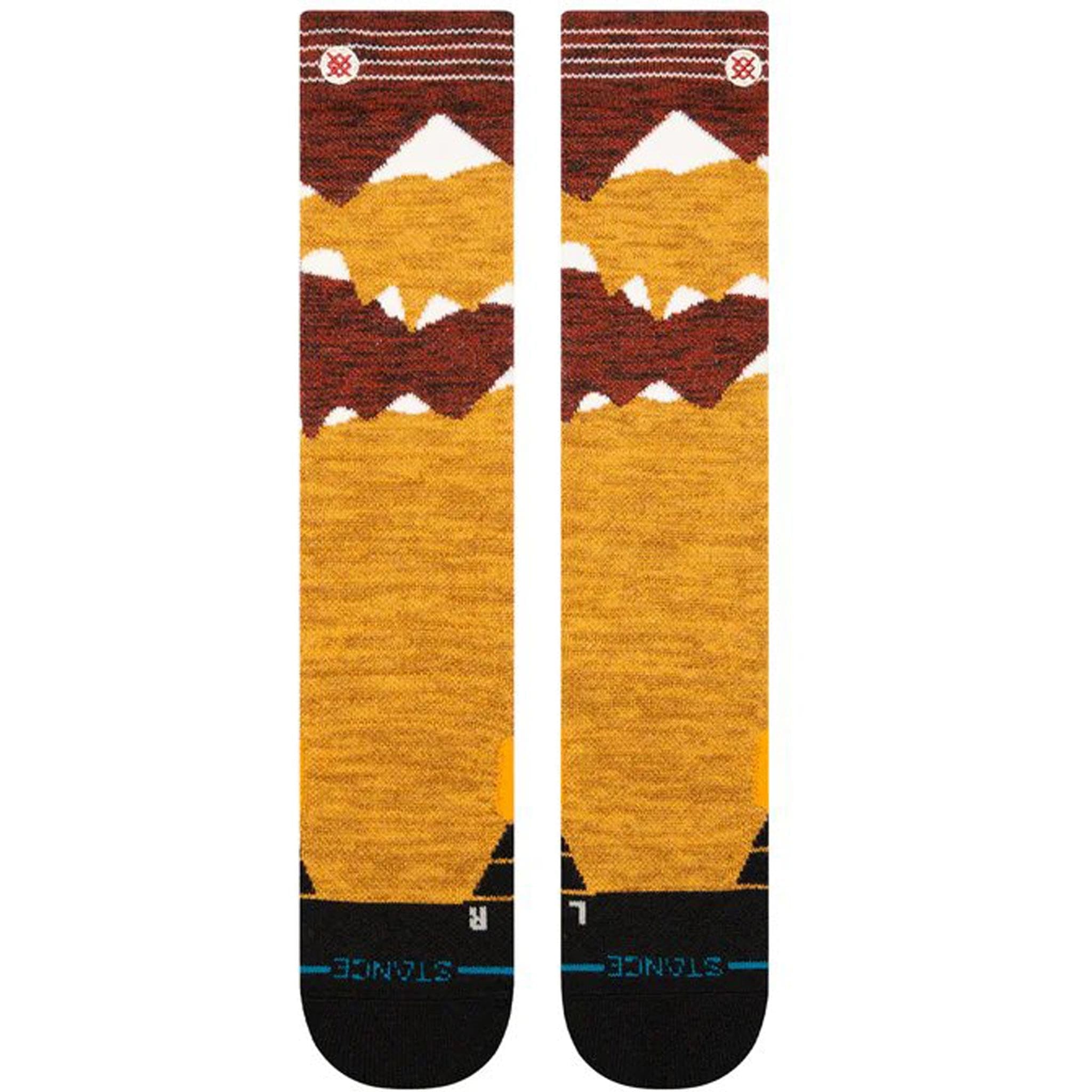 Stance Windy Peaks Wool OTC Snowboard Sock Gold Snowboard Socks