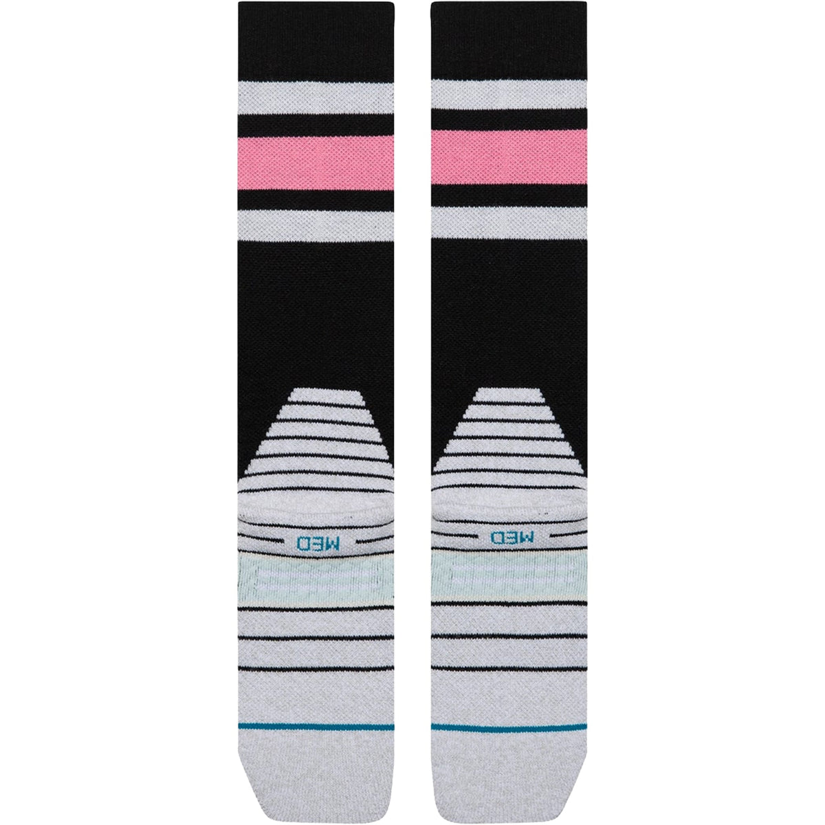 Stance Women's Boyd Mid Black Wool OTC Snow Socks Snowboard Socks