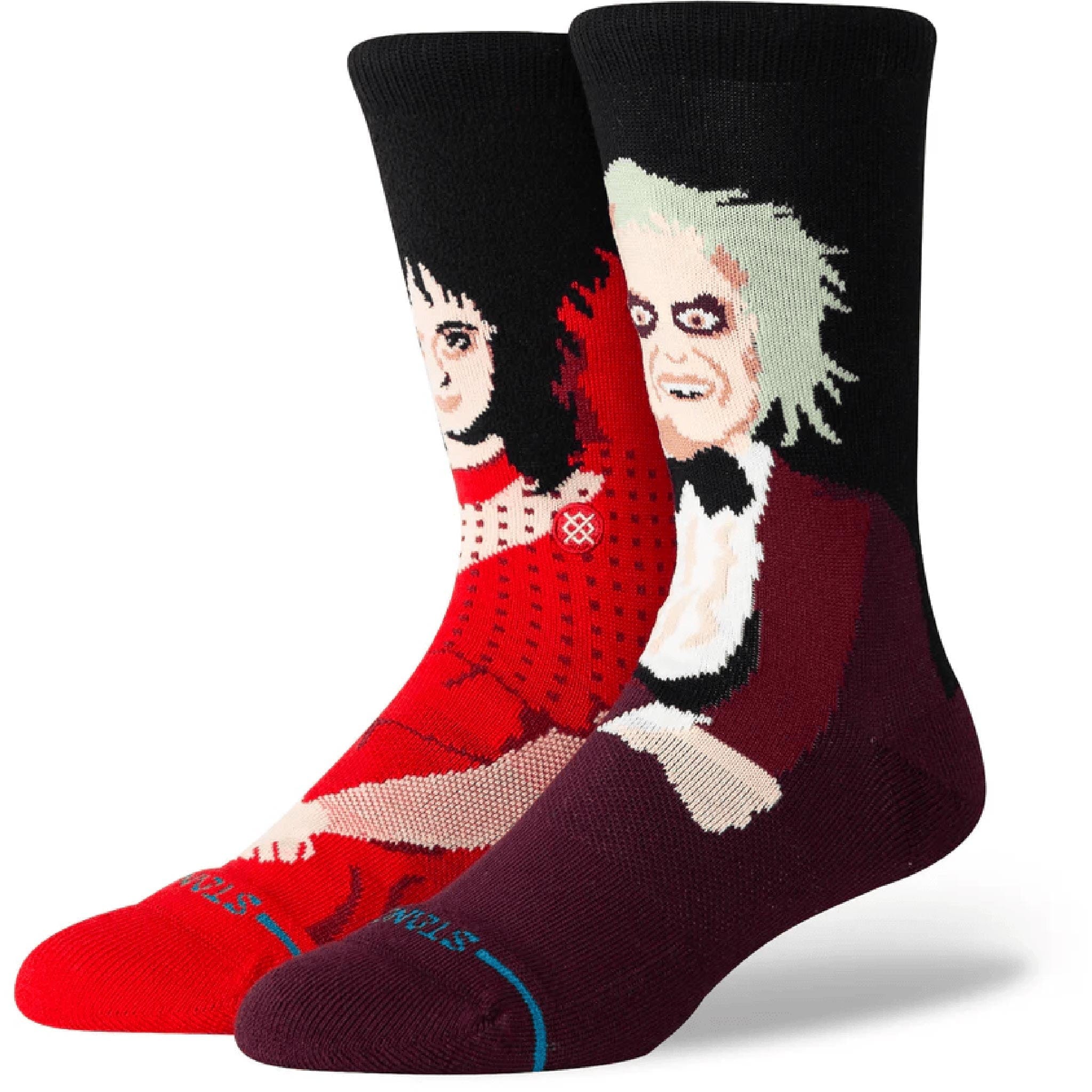 Stance X Beetlejuice Dearly Beloved Crew Sock Maroon Socks