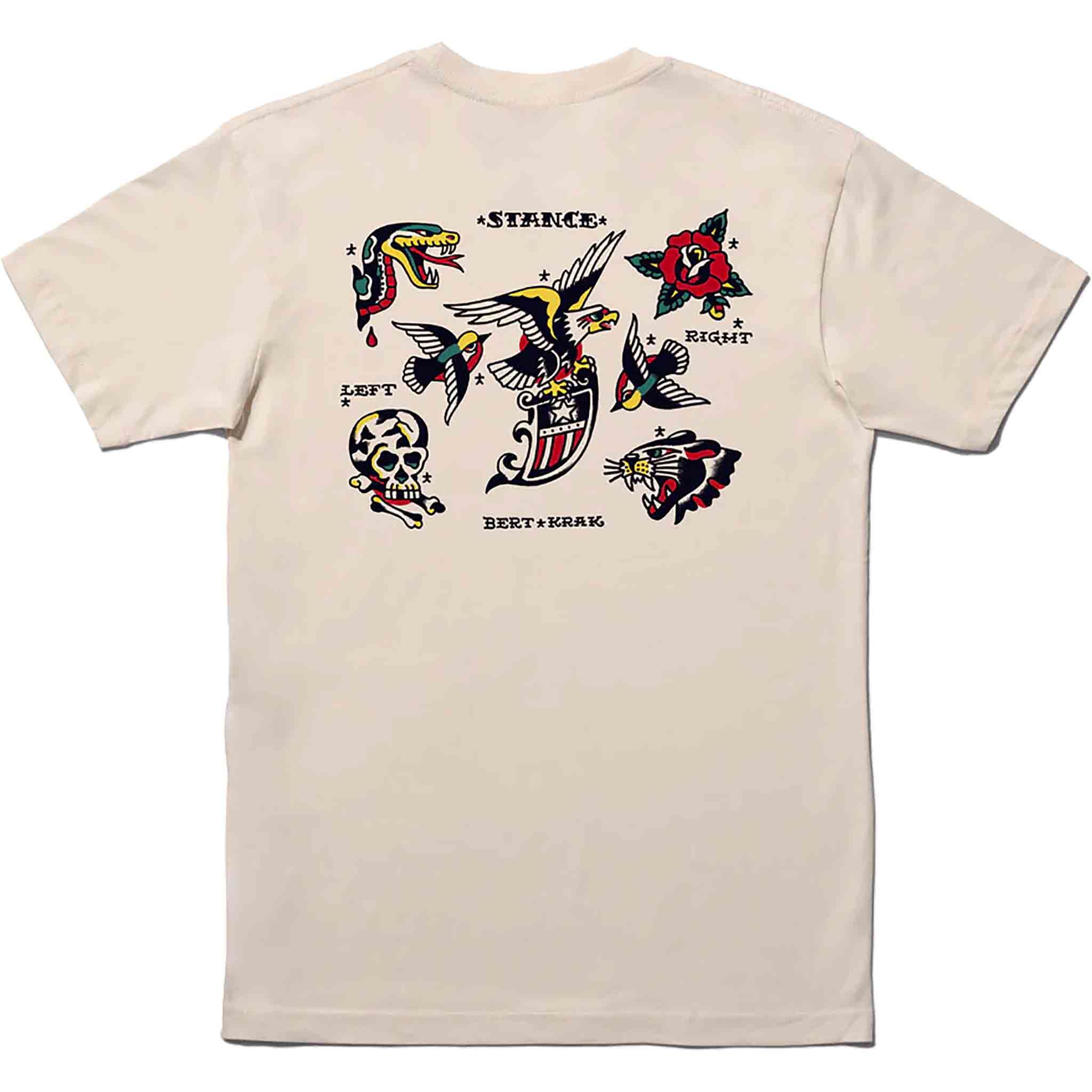 Stance X Bert Krak Flash Tee Canvas T Shirt