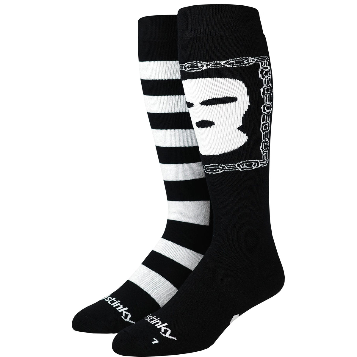 Stinky Socks Criminal Balaklava Black Snowboard Socks