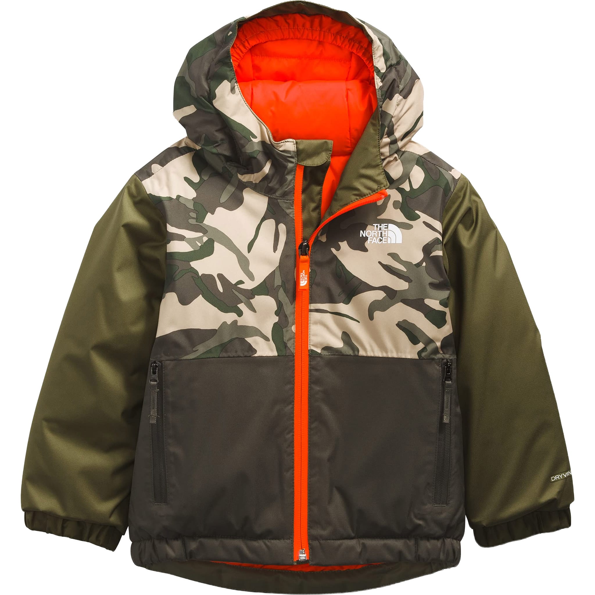 The North Face Toddler Snowquest Insulated Jacket New Taupe Green Explorer Camo Print Youth Jackets