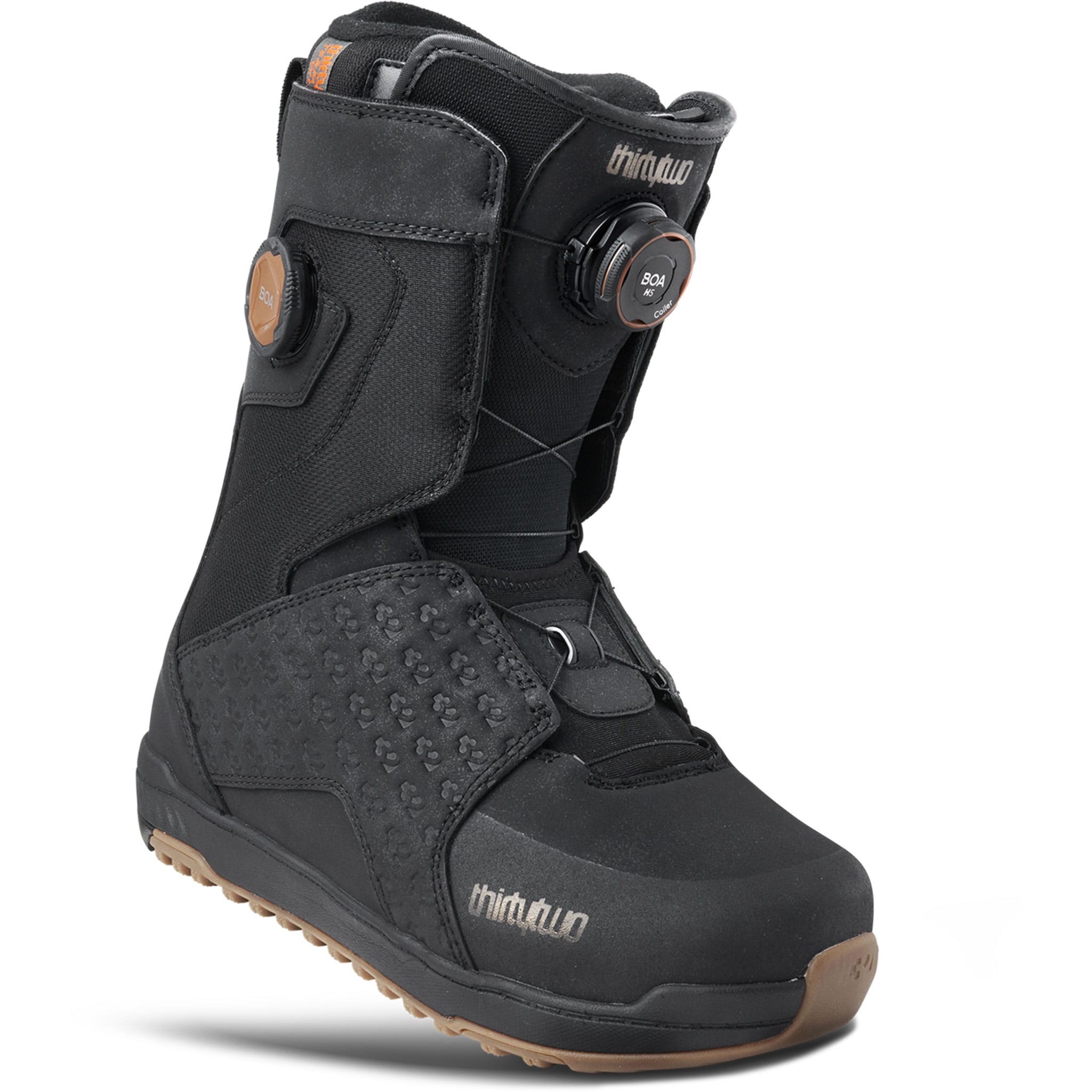 ThirtyTwo Lashed Double Boa Snowboard Boot Black Black Gum 2027 Mens Snowboard Boots