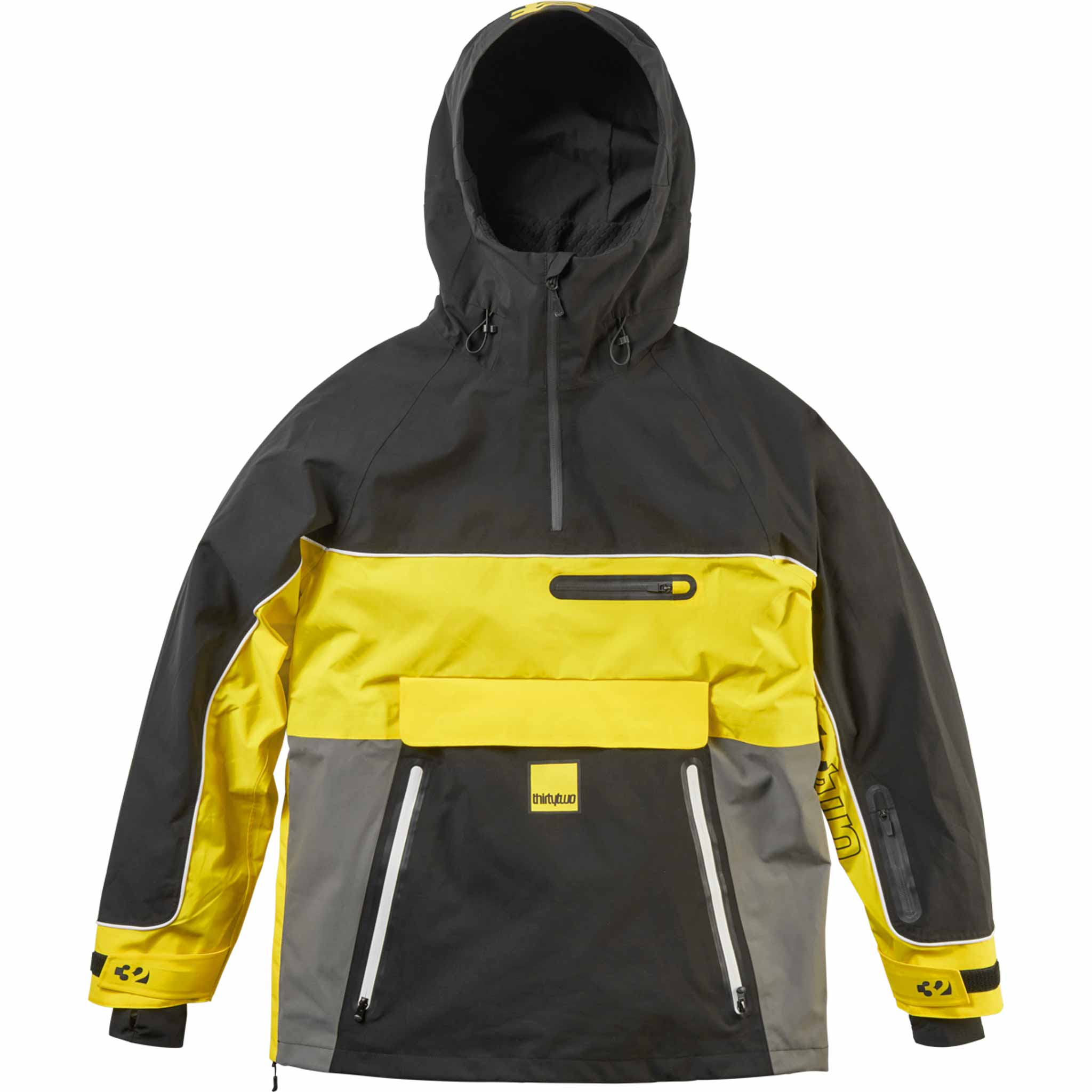 ThirtyTwo Light Anorak Jacket 2026 Black Yellow Mens Snowboard Coat
