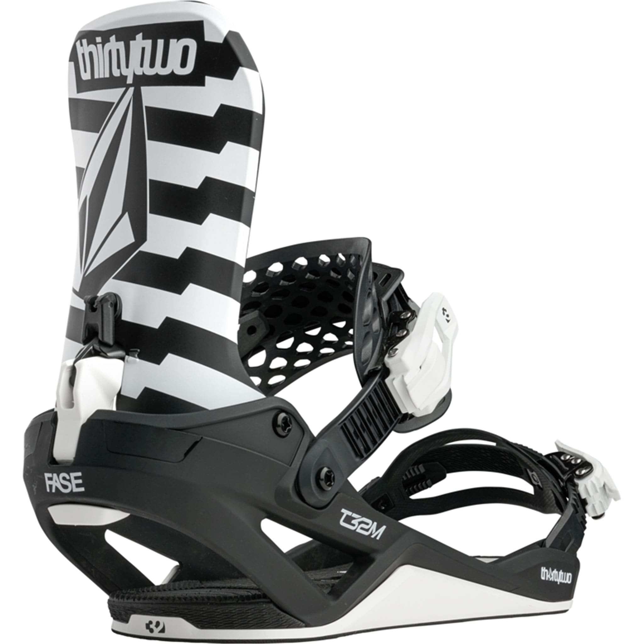 ThirtyTwo X Volcom T32M FASE Snowboard Bindings Black White 2027 Mens Snowboard Bindings