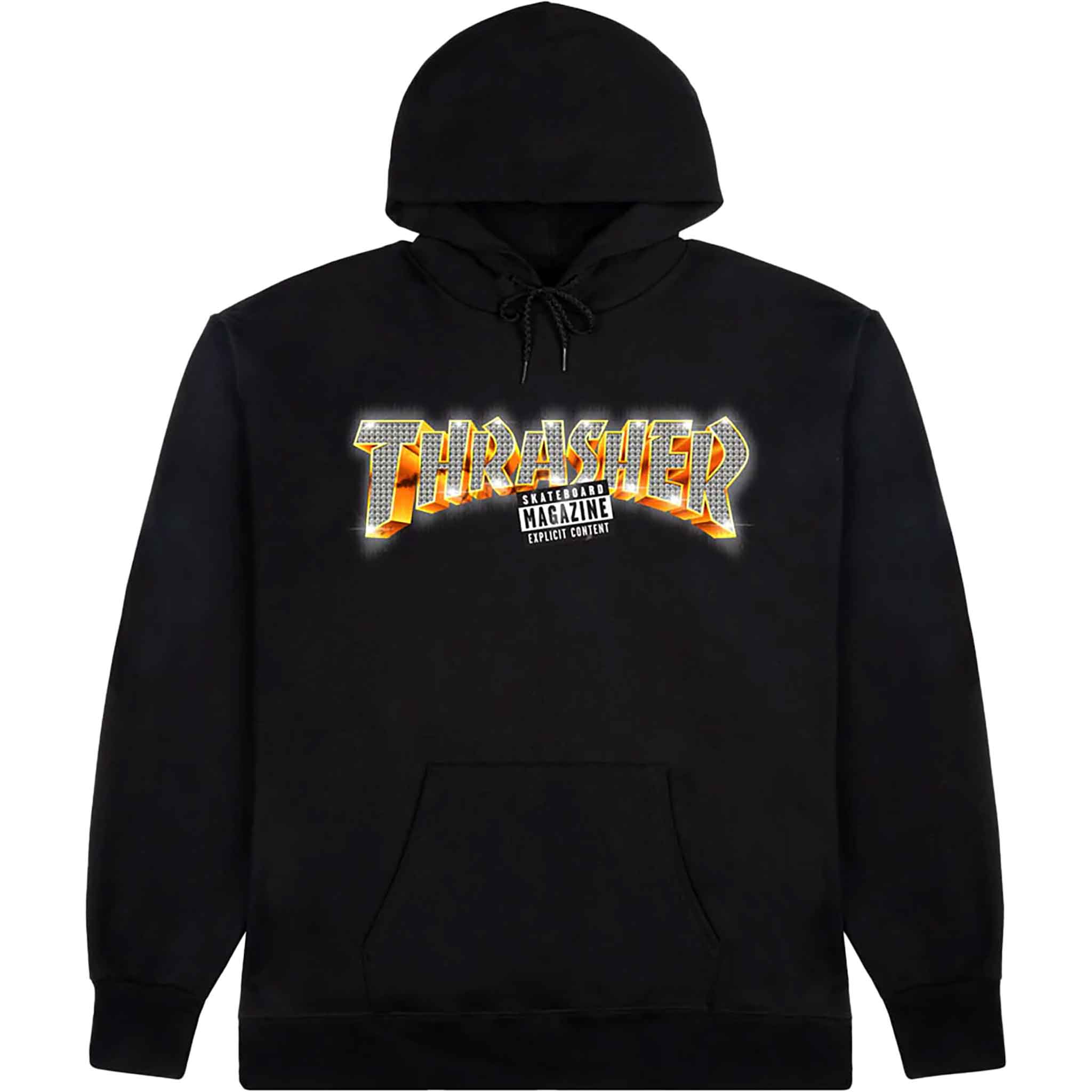 Thrasher Explicit Hoodie Black Sweatshirts