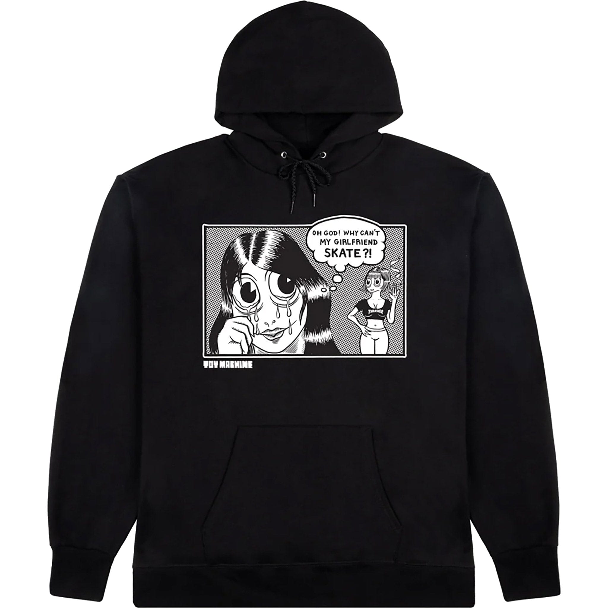 Thrasher X Toy Machine Girlfriend Hood Black Sweatshirts