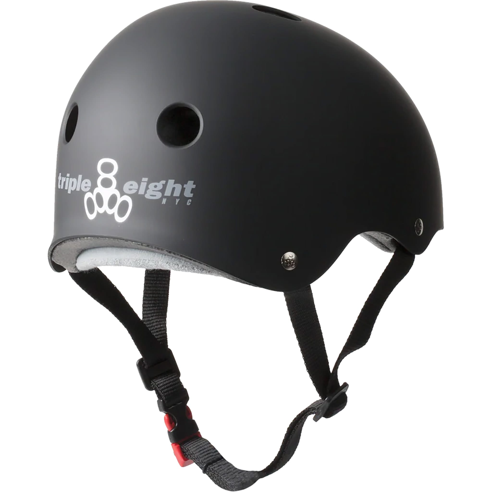 Triple 8 Certified Sweatsaver Helmet Black Matte Skateboard Helmet
