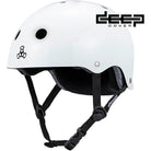 Triple 8 Deep Cover Helmet White Glossy Skateboard Helmet