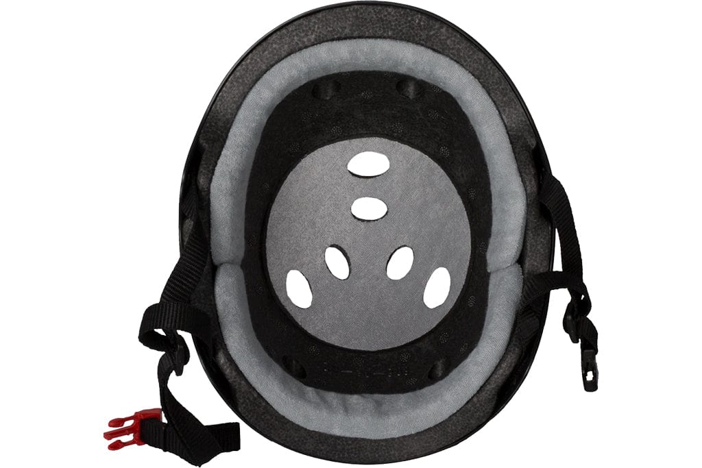 Triple Eight Certified Sweatsaver Helmet Black Rubber Skateboard Helmet