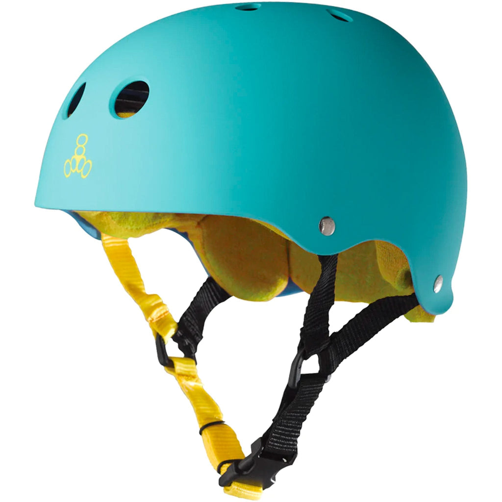 Triple Eight Sweatsaver Helmet Teal Rubber Skateboard Helmet