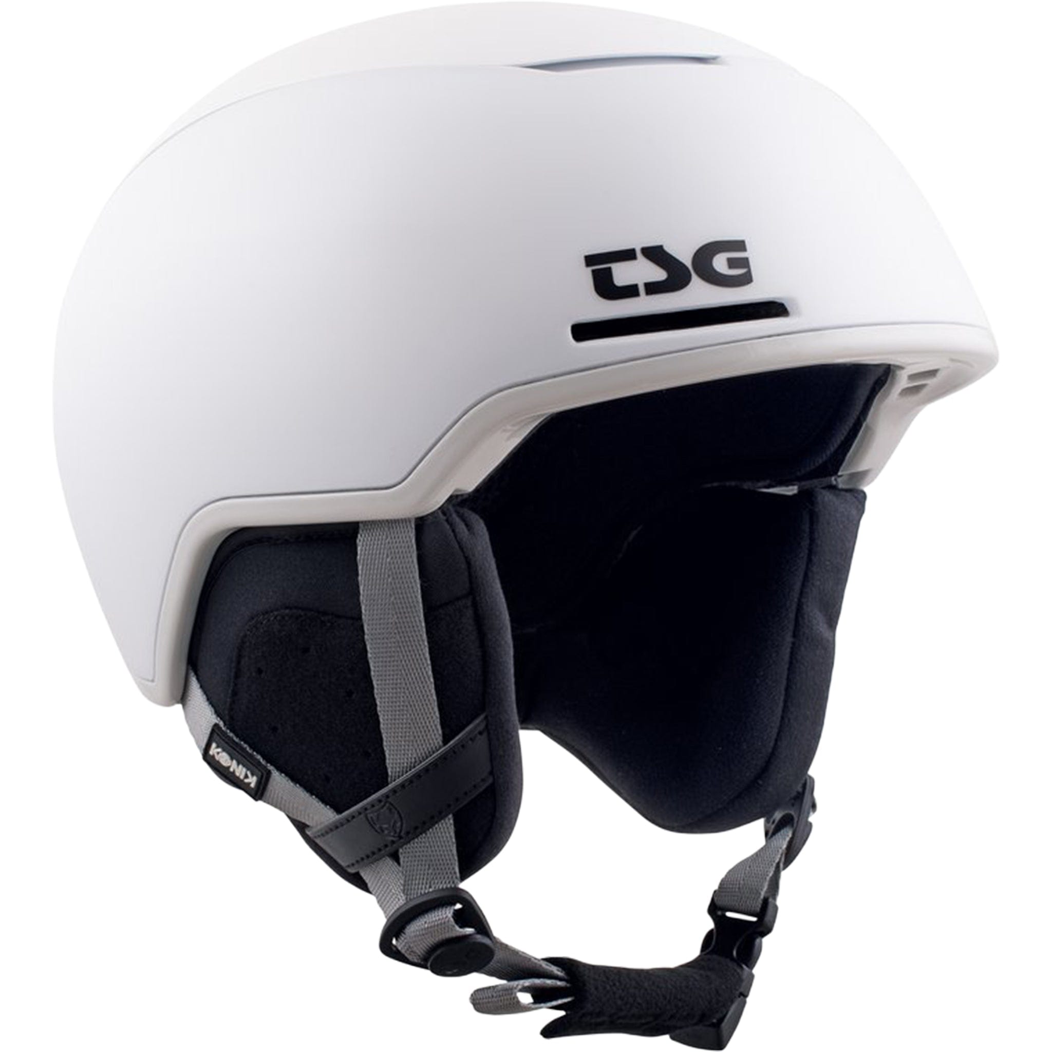 TSG Konik 2.0 Satin White Coal Snowboard Helmet