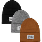 Union High Cuff Beanie 3pk Assorted Beanie