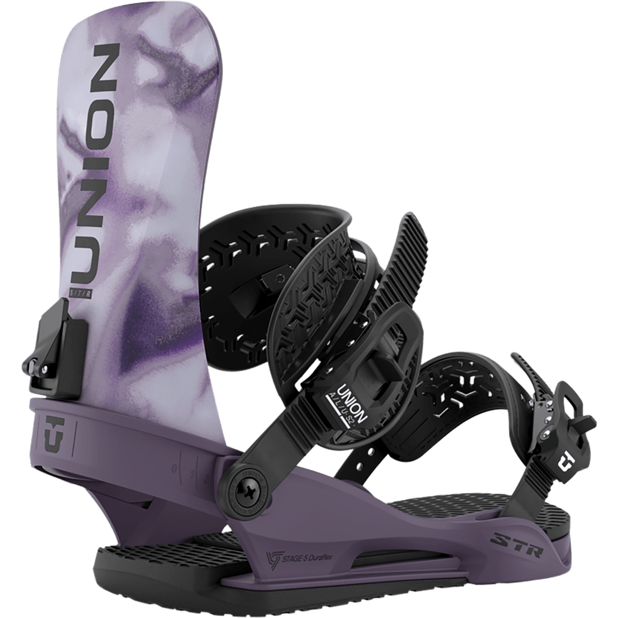 Union STR Snowboard Binding Purple 2027 Mens Snowboard Bindings