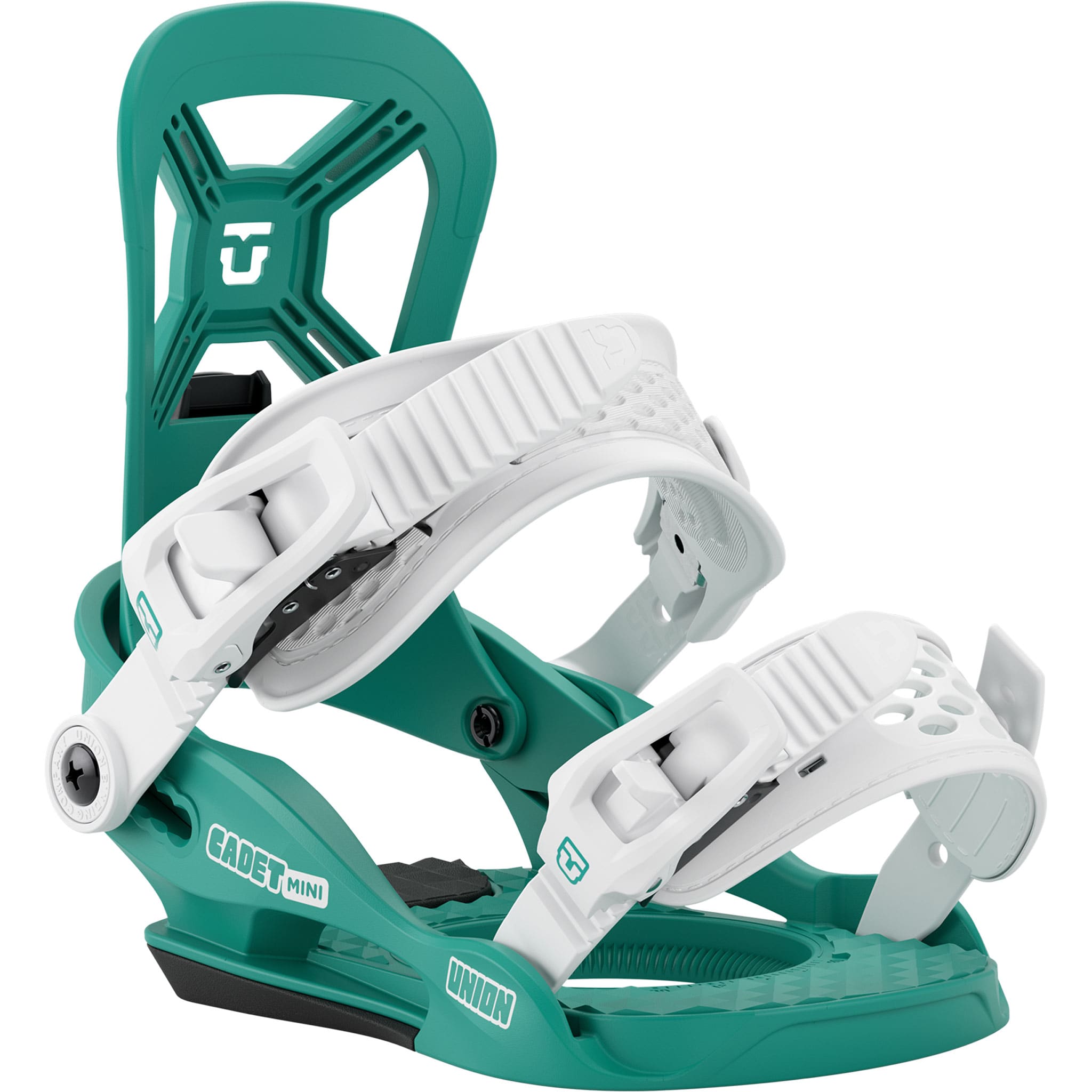 Union Youth Cadet Mini Snowboard Binding Teal 2027 Kids Snowboard Bindings
