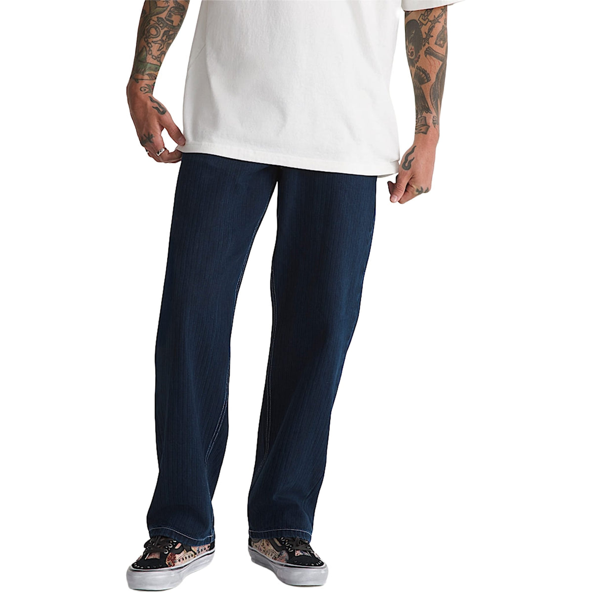 Vans Check-5 Loose Denim Herringbone Pant Indigo Herringbone Blue Pants