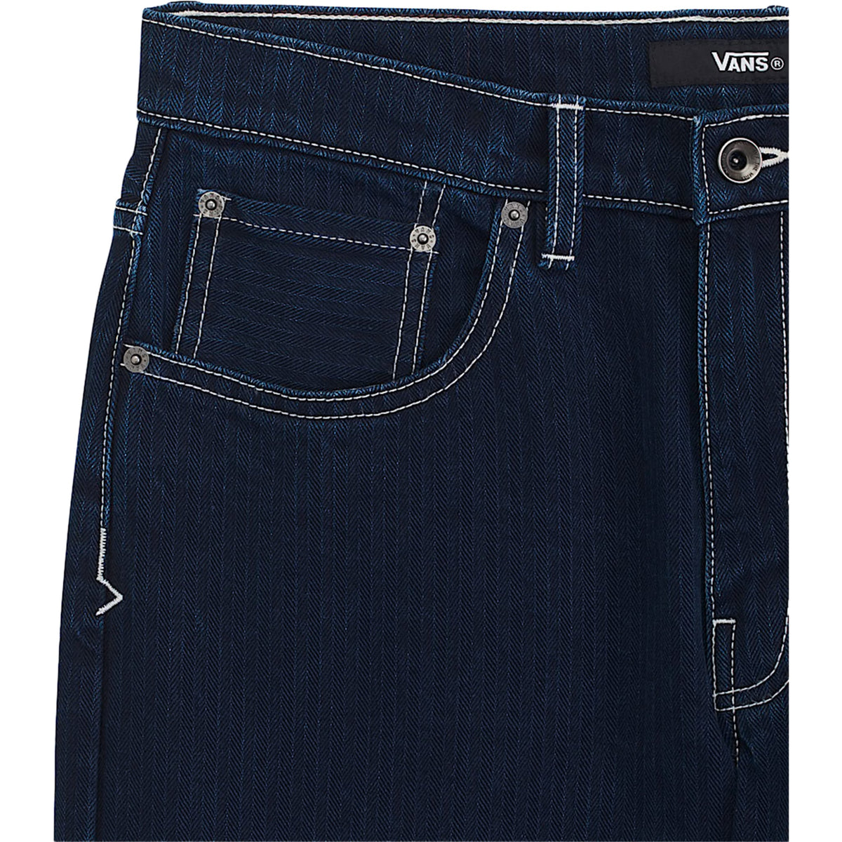 Vans Check-5 Loose Denim Herringbone Pant Indigo Herringbone Blue Pants