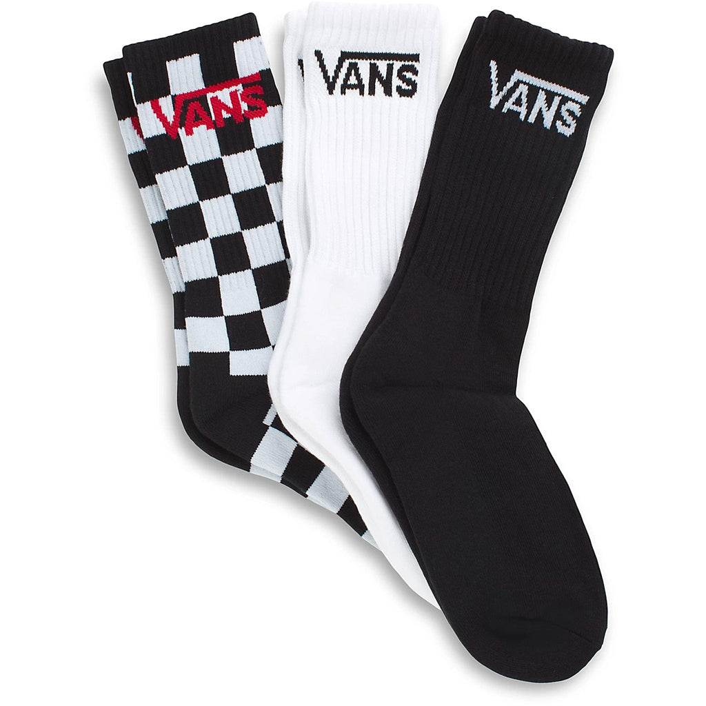 Vans Classic Crew Sock 3-Pack Black Checkerboard Socks