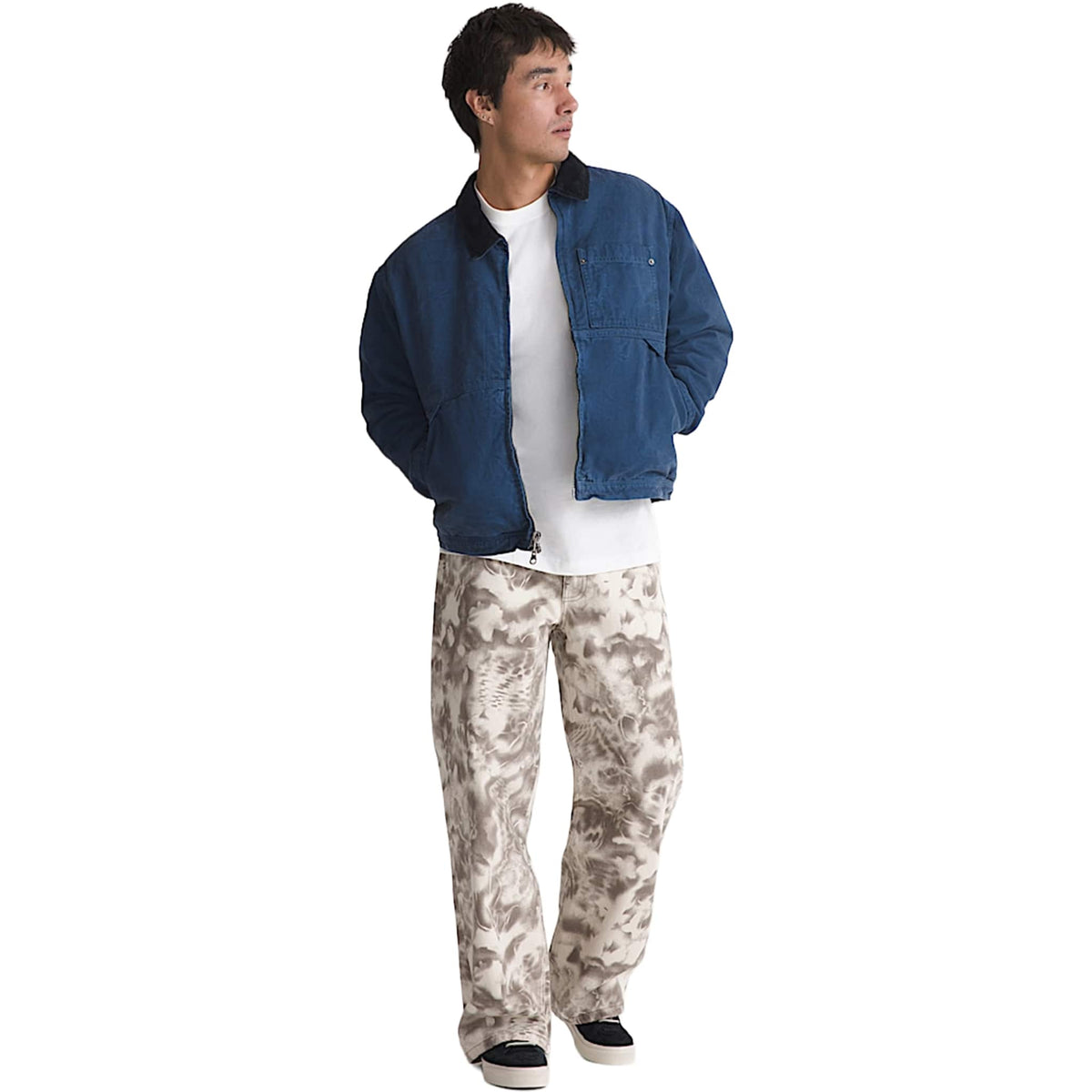 Vans Nico Cropped Chore Canvas Jacket True Navy Blue Casual Jackets