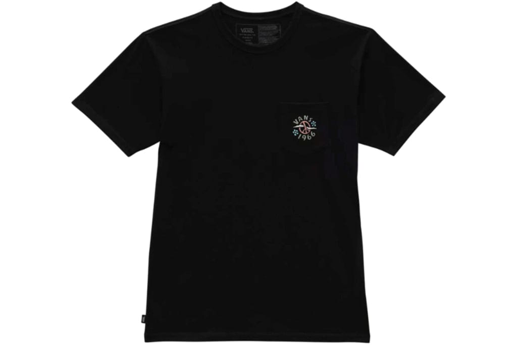 Vans Off The Wall Tee Peace Sign Black T Shirt