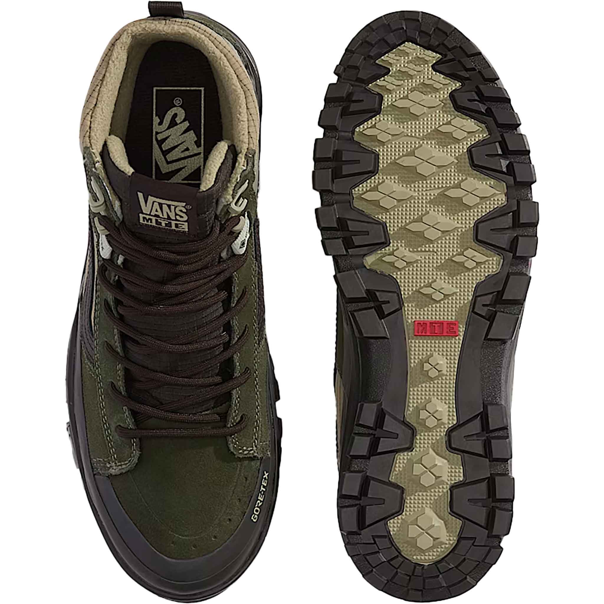 Vans Sk8-Hi Gore-Tex Insulated Shoes Dark Green Dark Brown Shoes