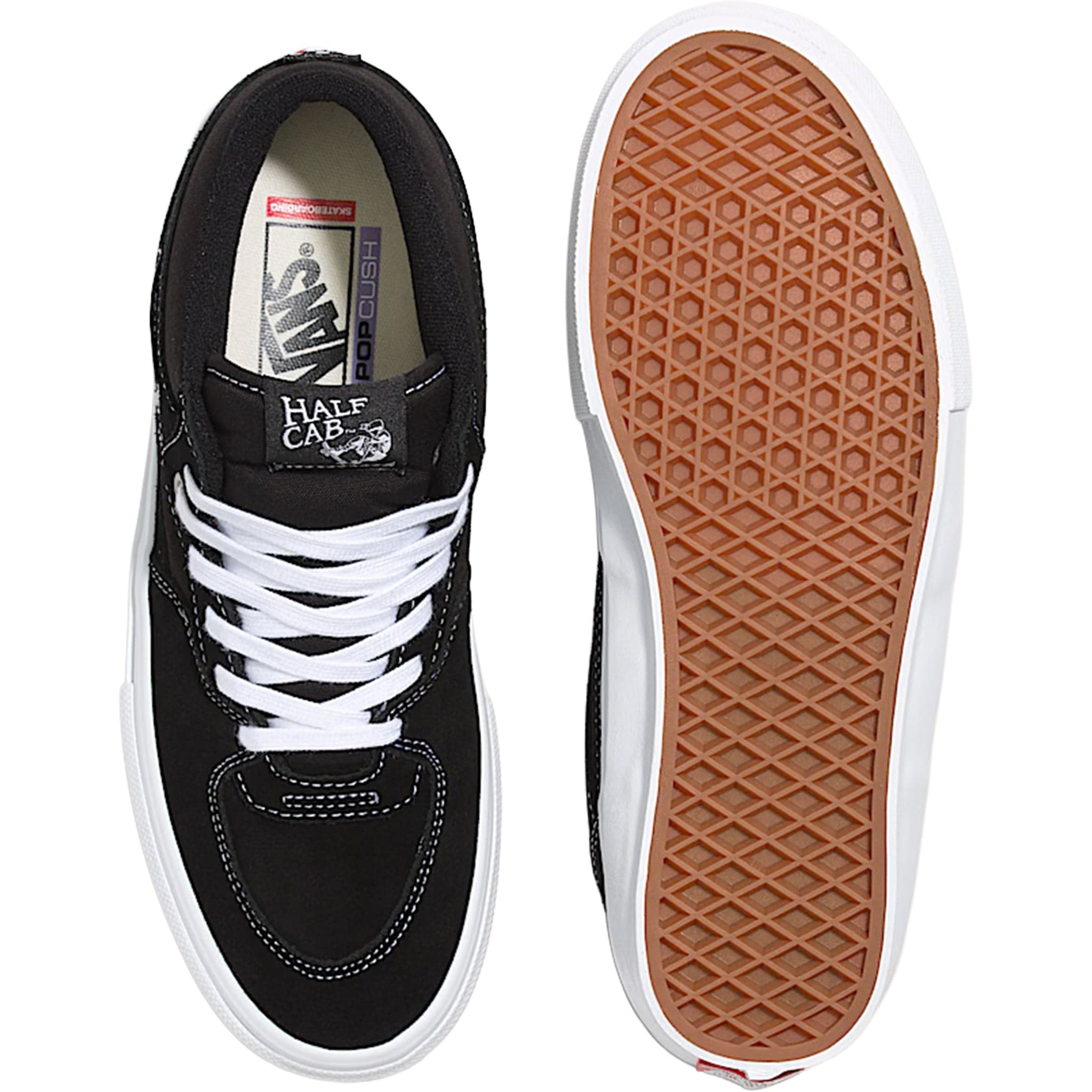 Vans Skate Half Cab Shoe Black White Shoes