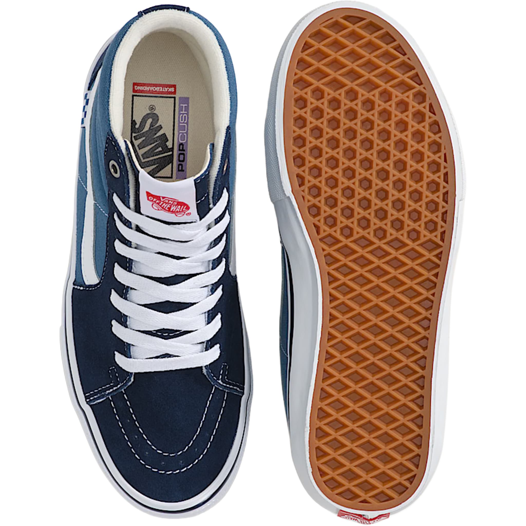 Vans Skate Sk8-Hi Shoe Navy Blue White Shoes